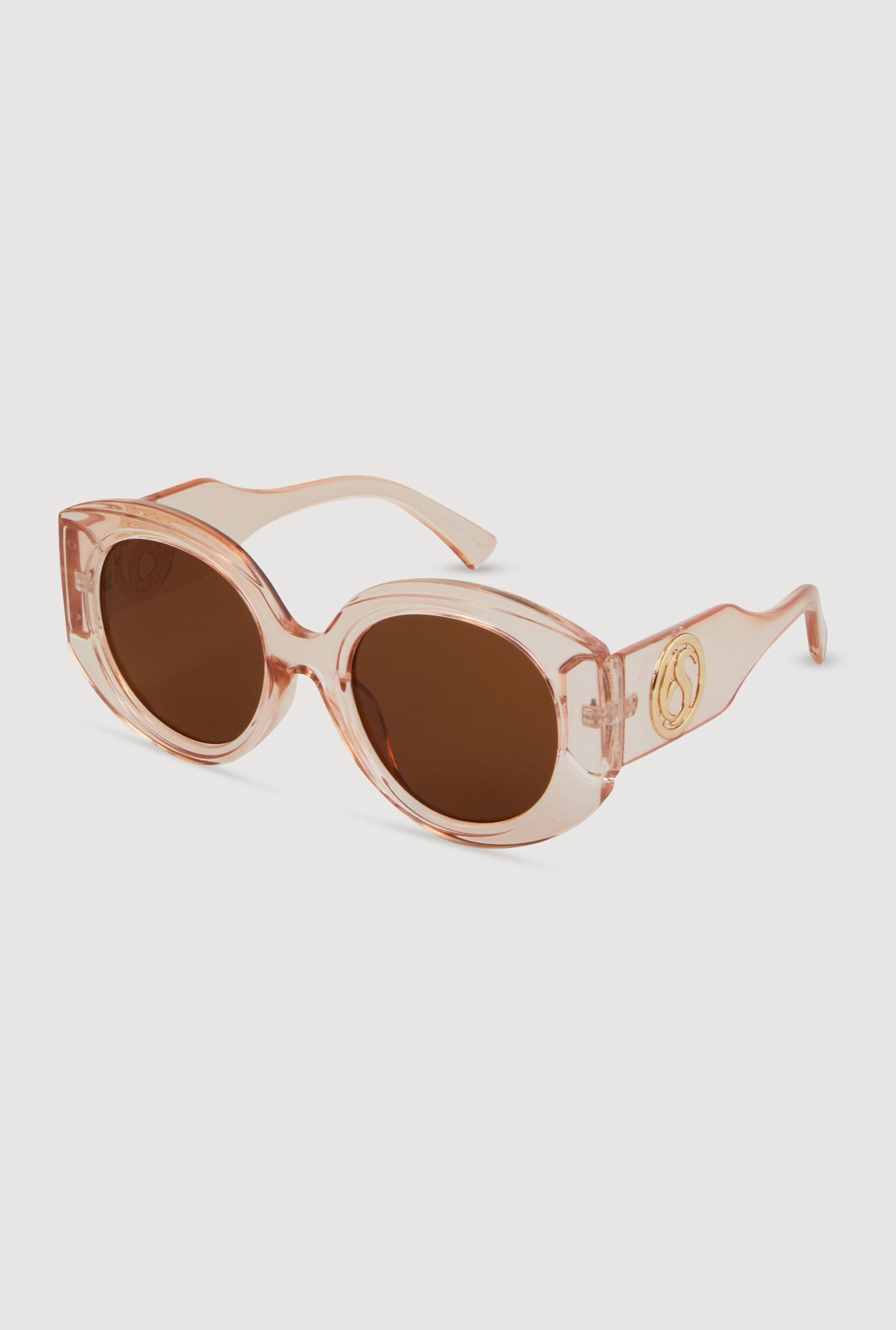 Retro Oversized Round Frame Sunglasses Unisex Product Image
