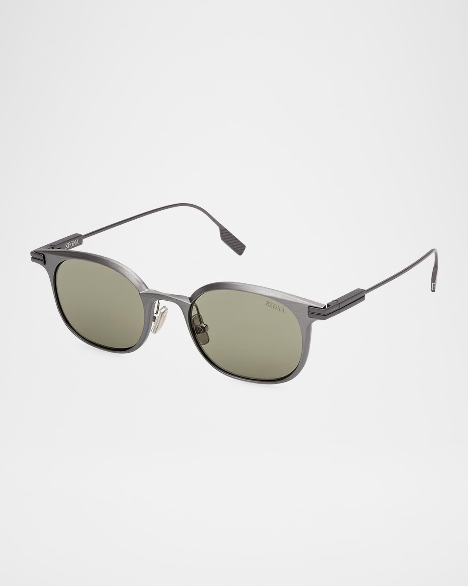 Men's Round Metal Sunglasses Product Image