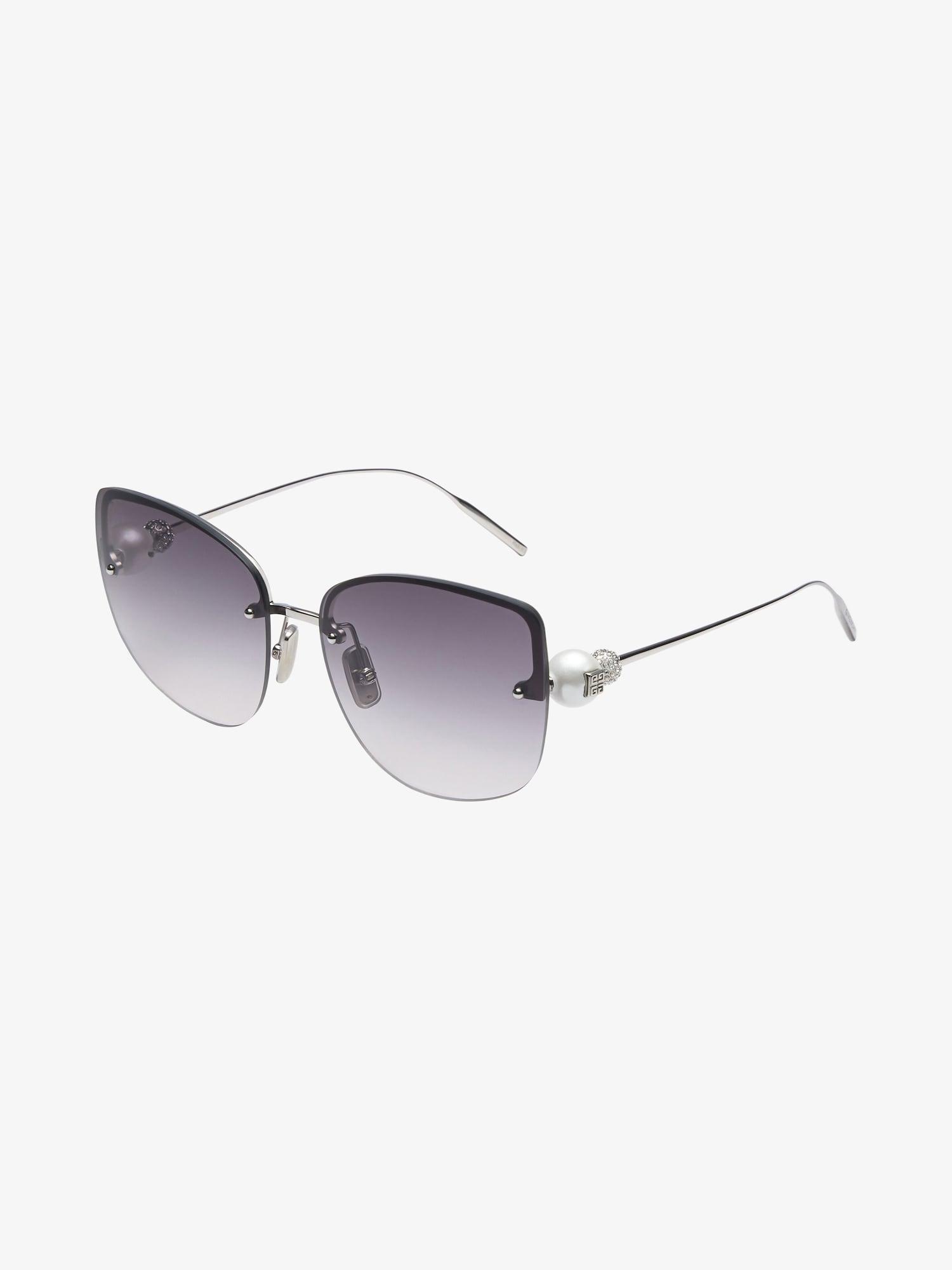 4G Pearl sunglasses in metal with crystals Product Image