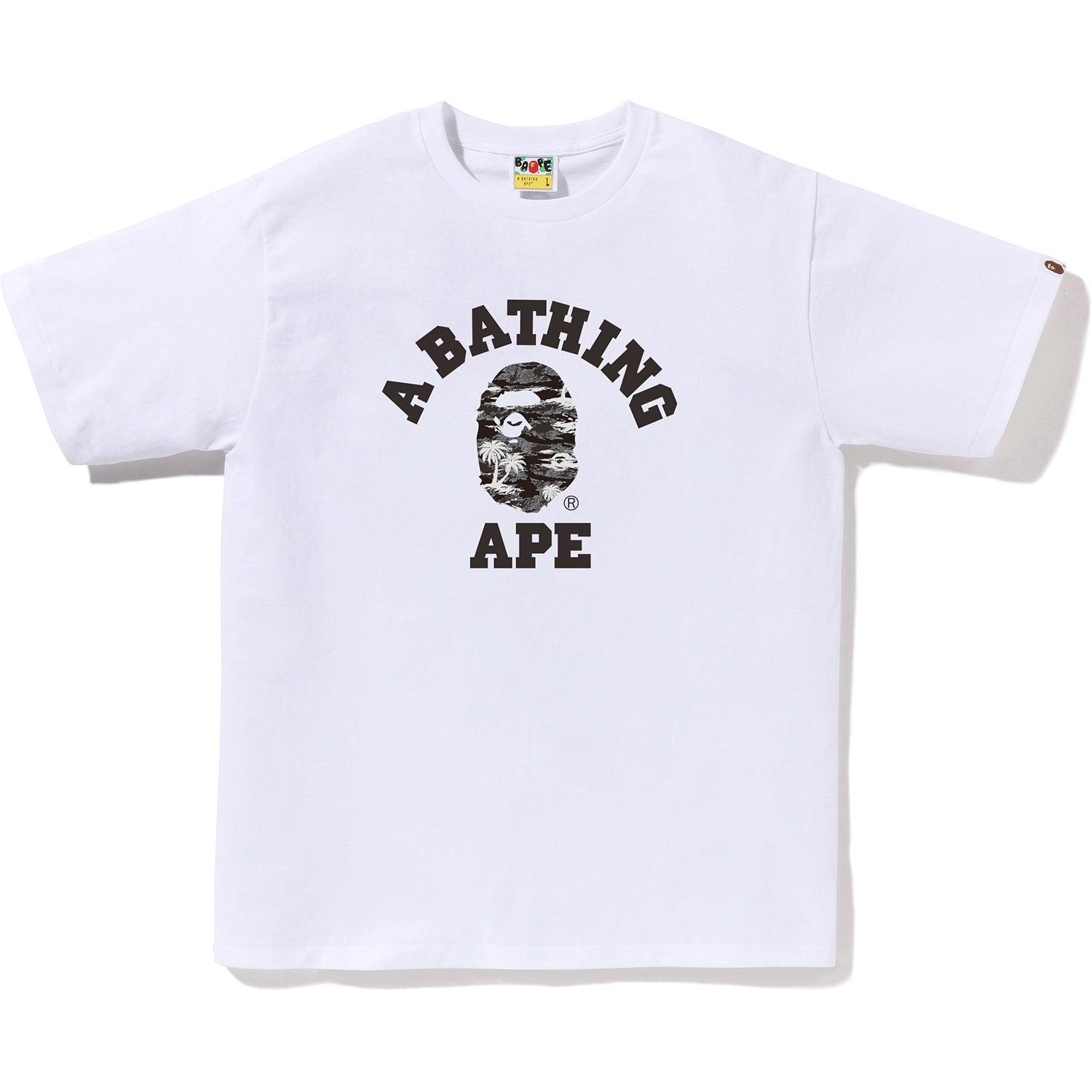 BAPE MENS PALM TREE CAMO COLLEGE TEE Male Product Image