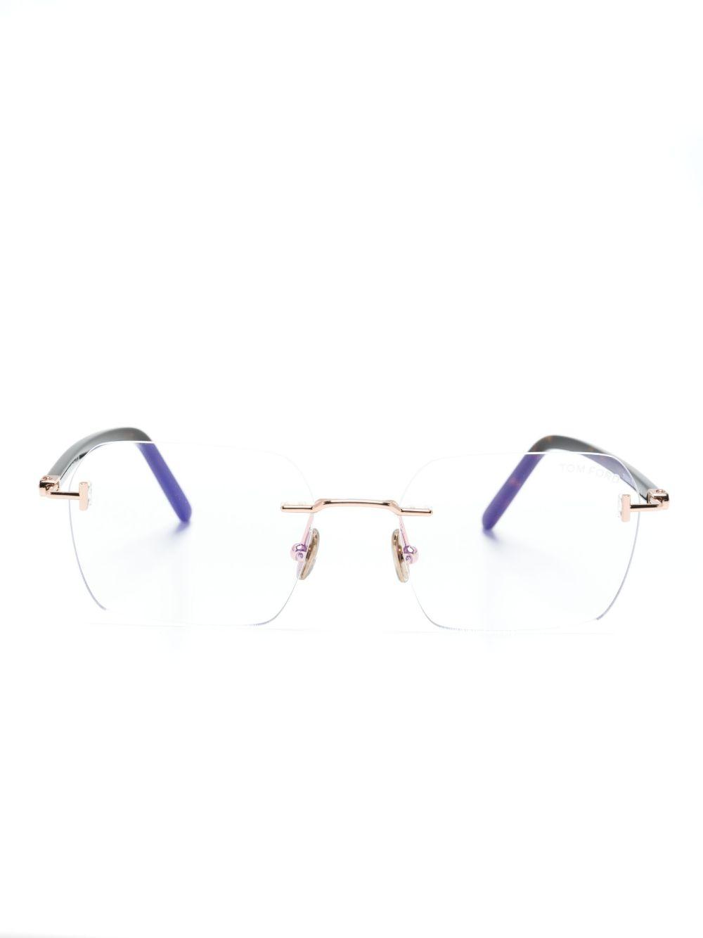 rimless rectangle-frame glasses Product Image
