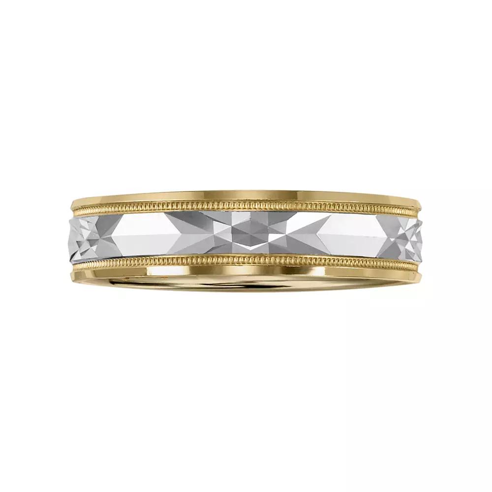 AXL 10k Gold Two Tone Men's Wedding Band, Size: 12, Multicolor Product Image