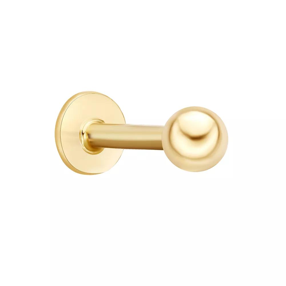 Lila Moon 14k Gold 3 mm Labret Lip Stud, Womens Product Image