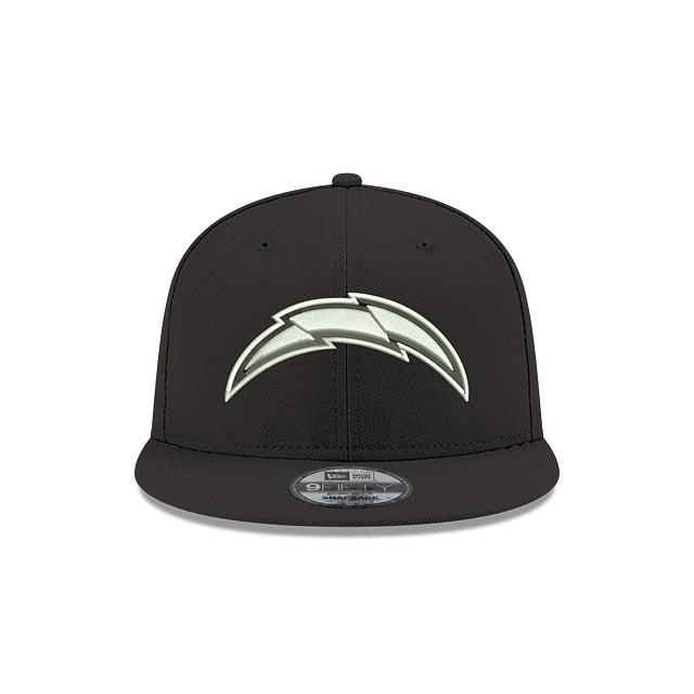 Los Angeles Chargers Black and White 9FIFTY Snapback Hat Male Product Image