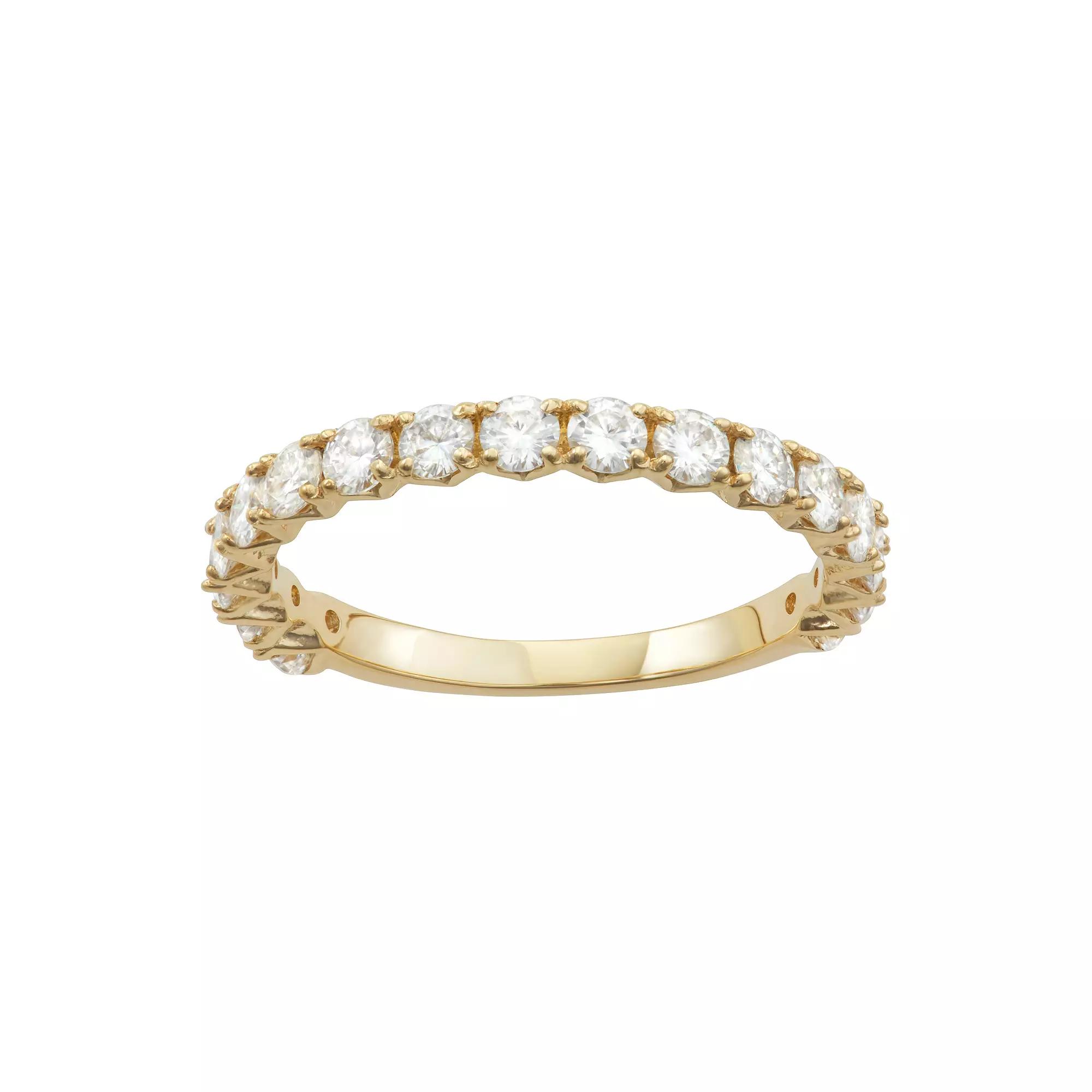 Charles & Colvard 14k Gold 1 Carat T.W. Lab-Created Moissanite Wedding Band, Women's, Size: 5, Yellow Product Image