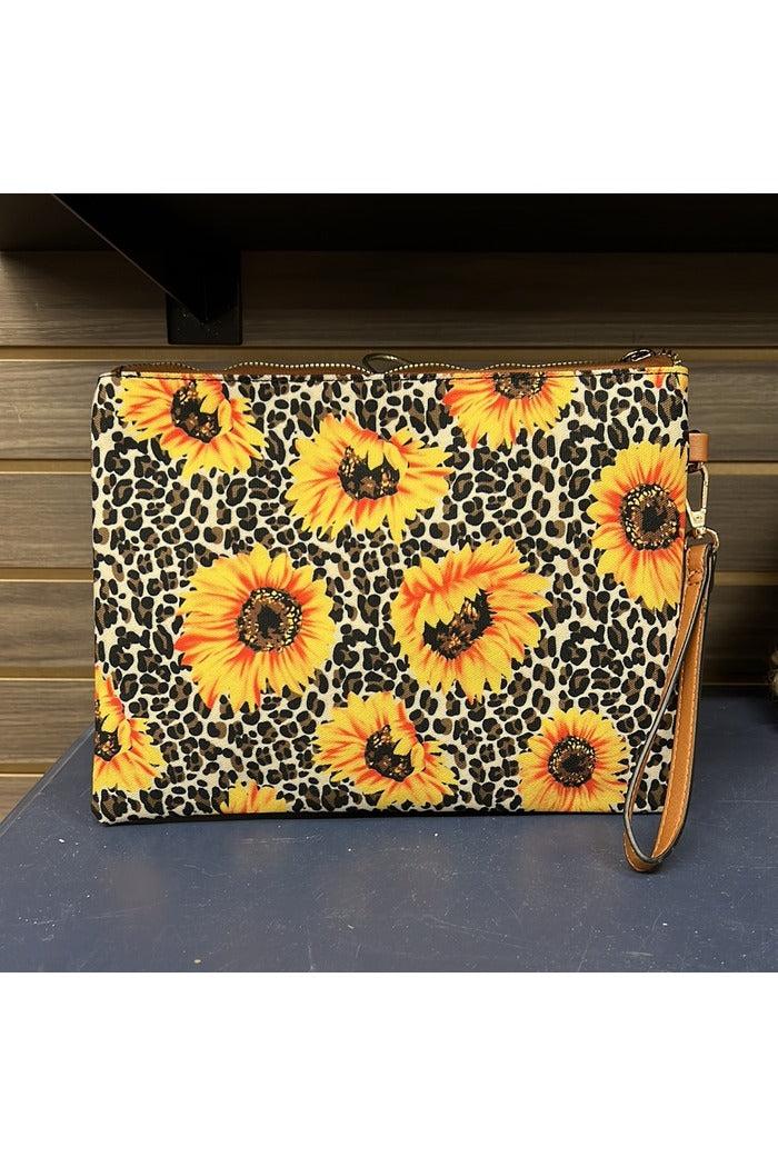 Leopard Cow Animal Flower Printed Wallet Product Image