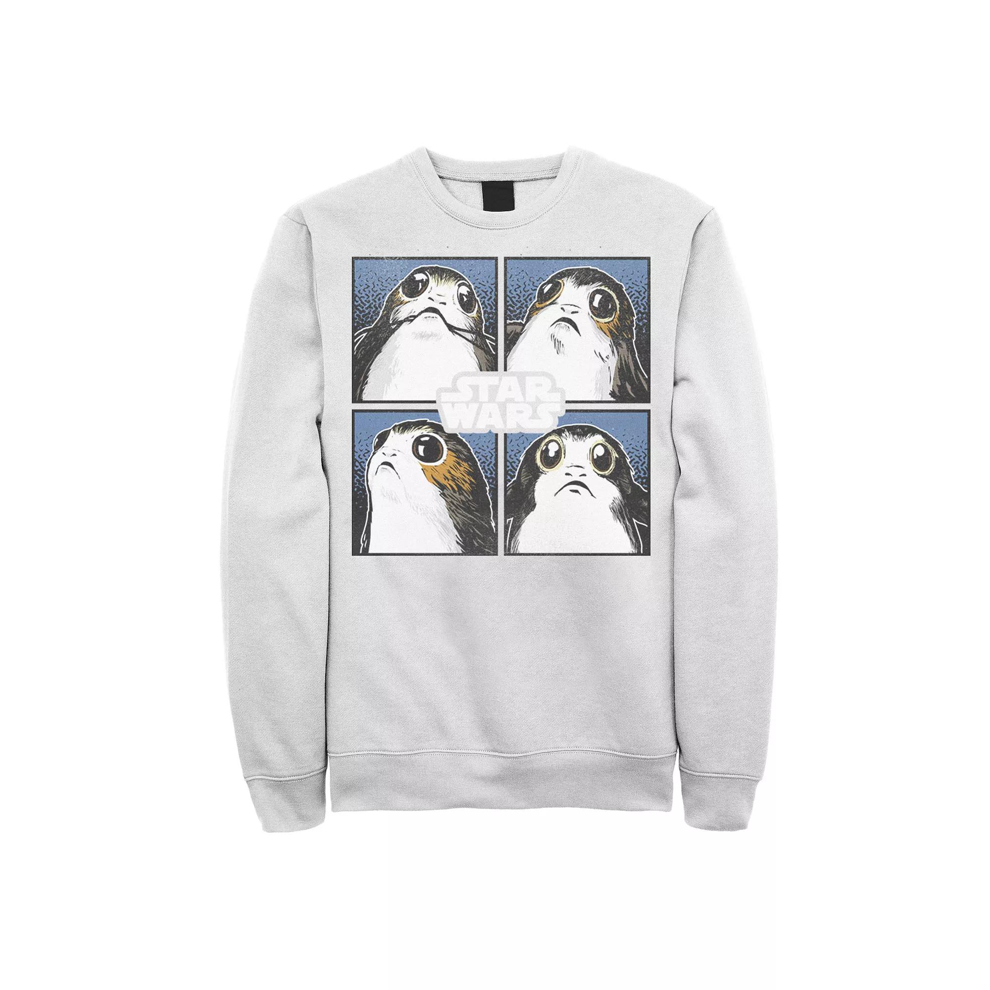 Men's Star Wars: The Last Jedi Porgs Vintage Sweatshirt, Size: XXL, Blue Product Image