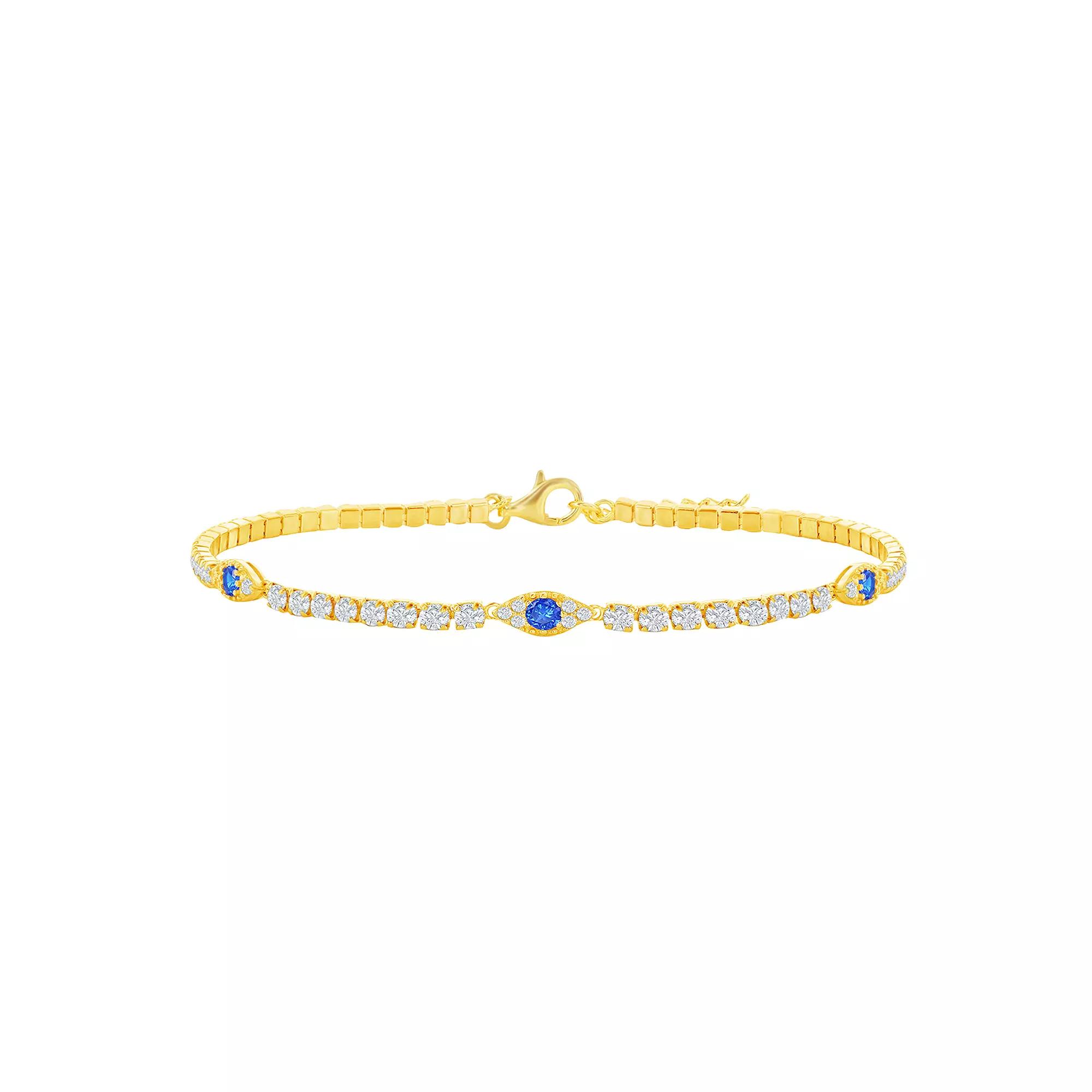 Argento Bella Cubic Zirconia Evil Eye Tennis Bracelet, Women's,  Product Image