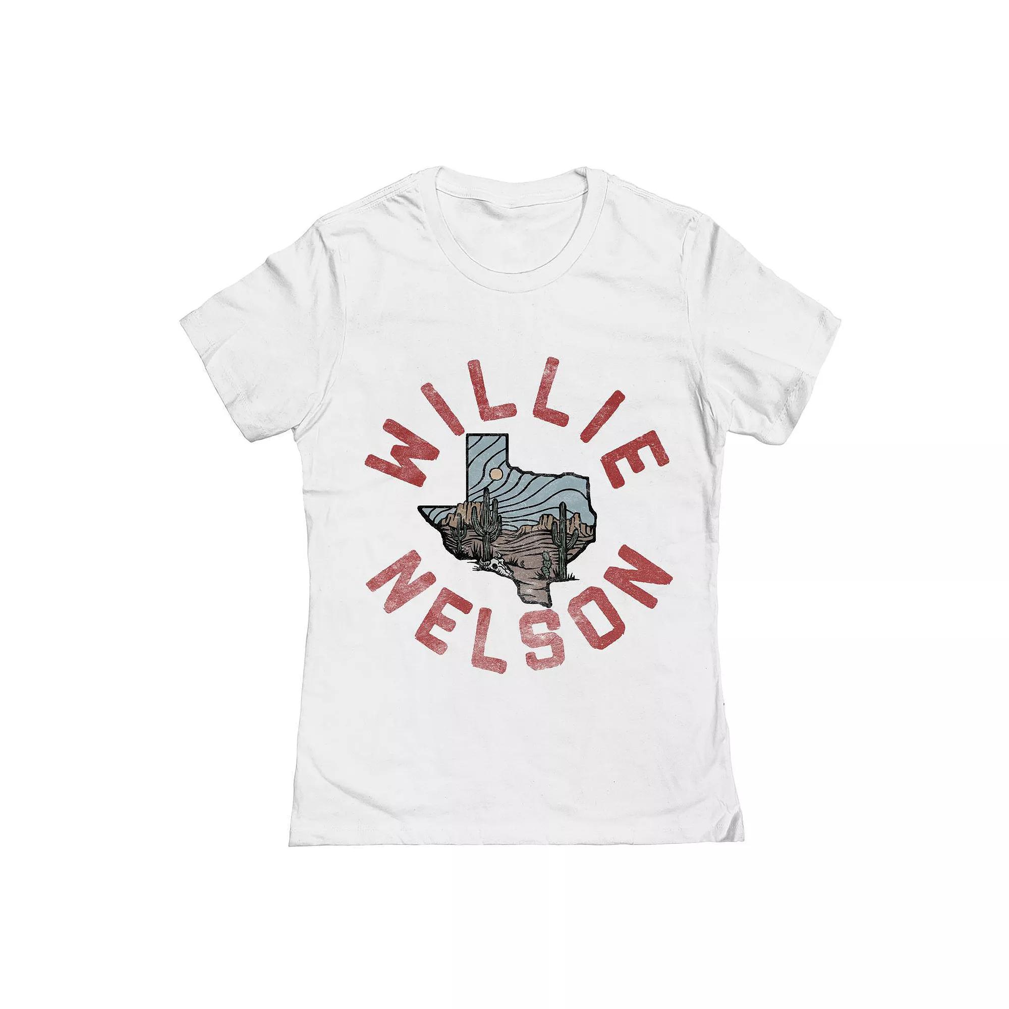 Junior's Willie Nelson Texas Desert Graphic Tee, Women's,  Product Image