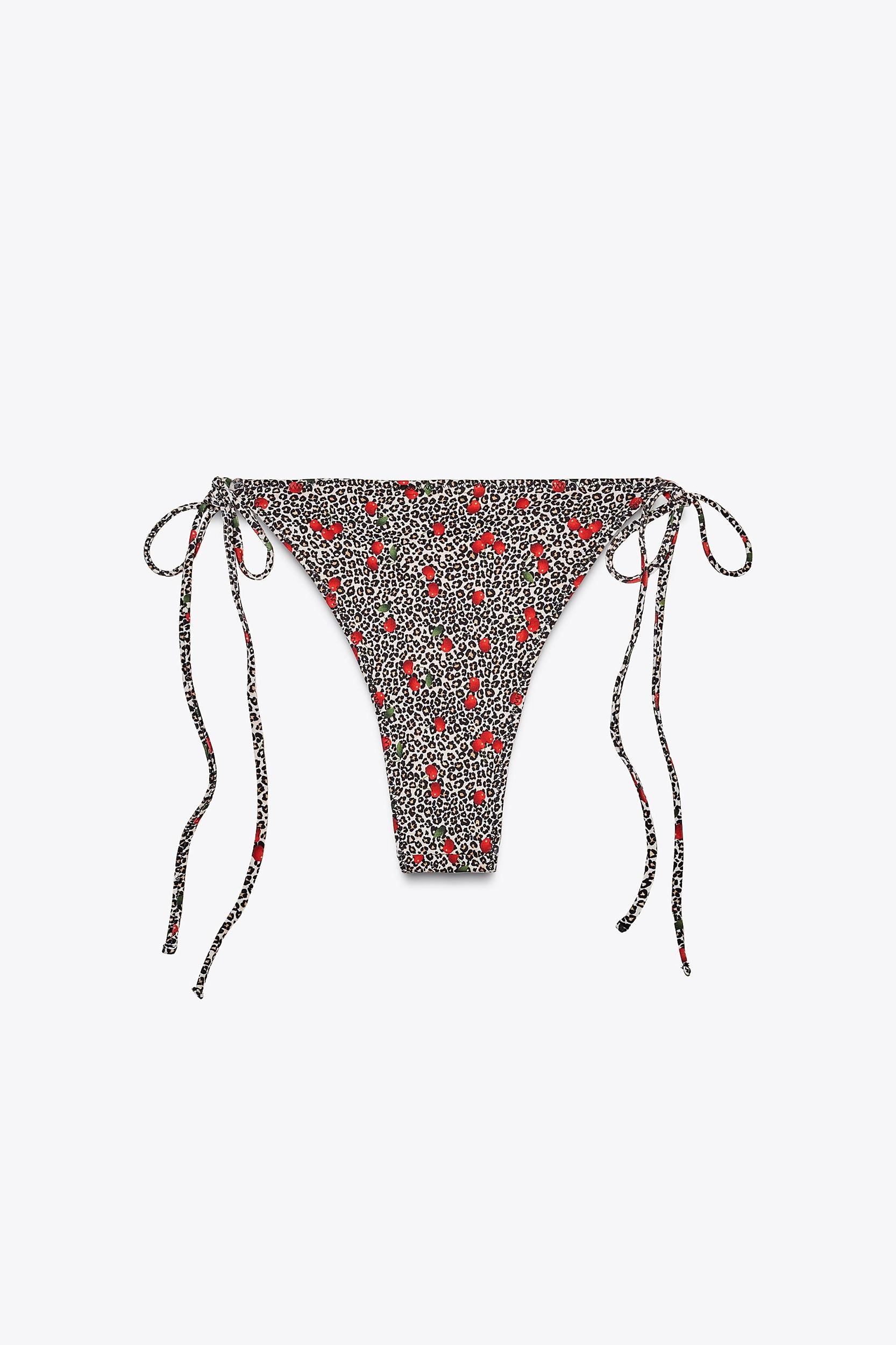 CHERRY ANIMAL PRINT BIKINI BOTTOMS Product Image