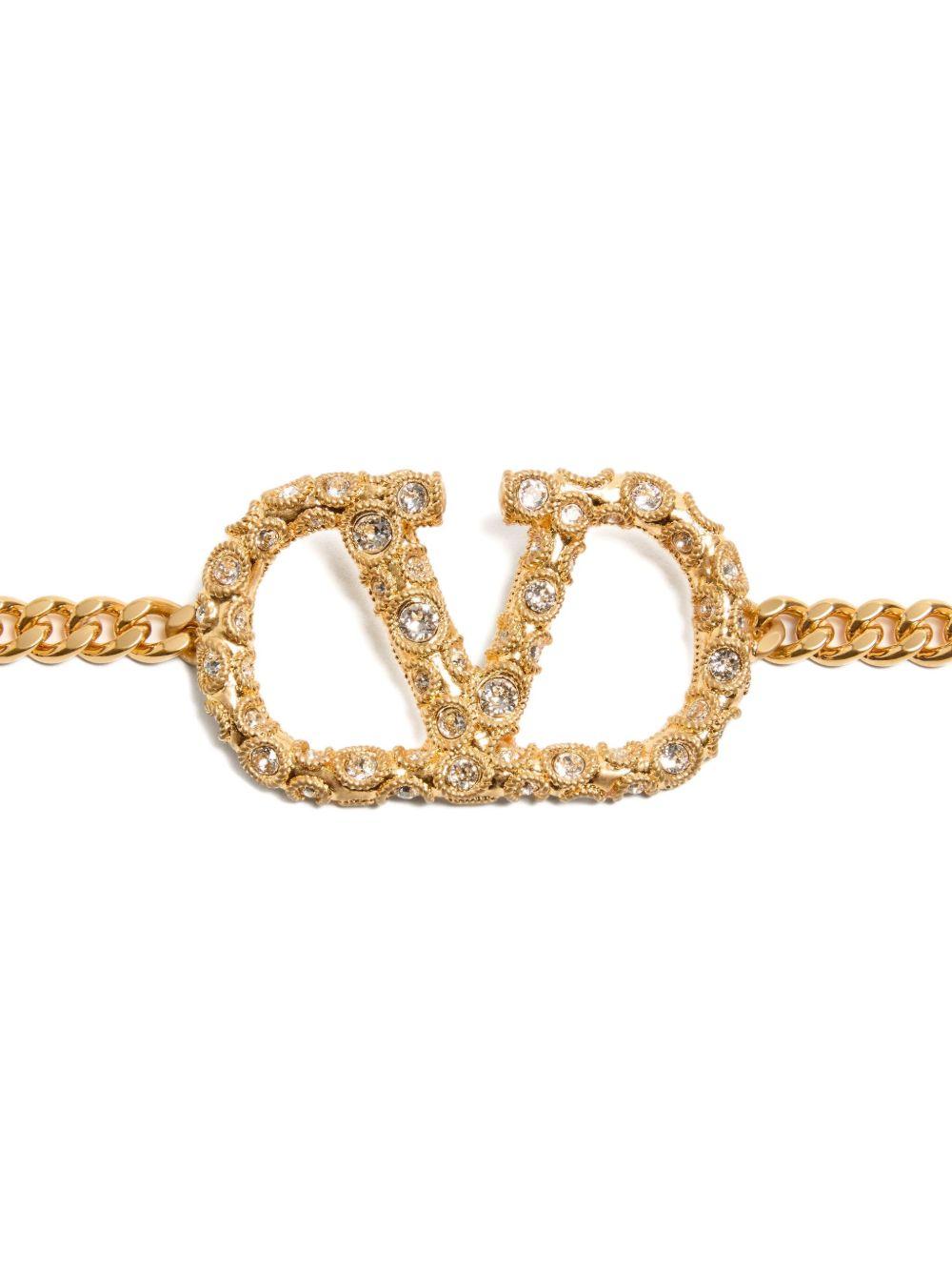 VLogo crystal-embellished belt Product Image
