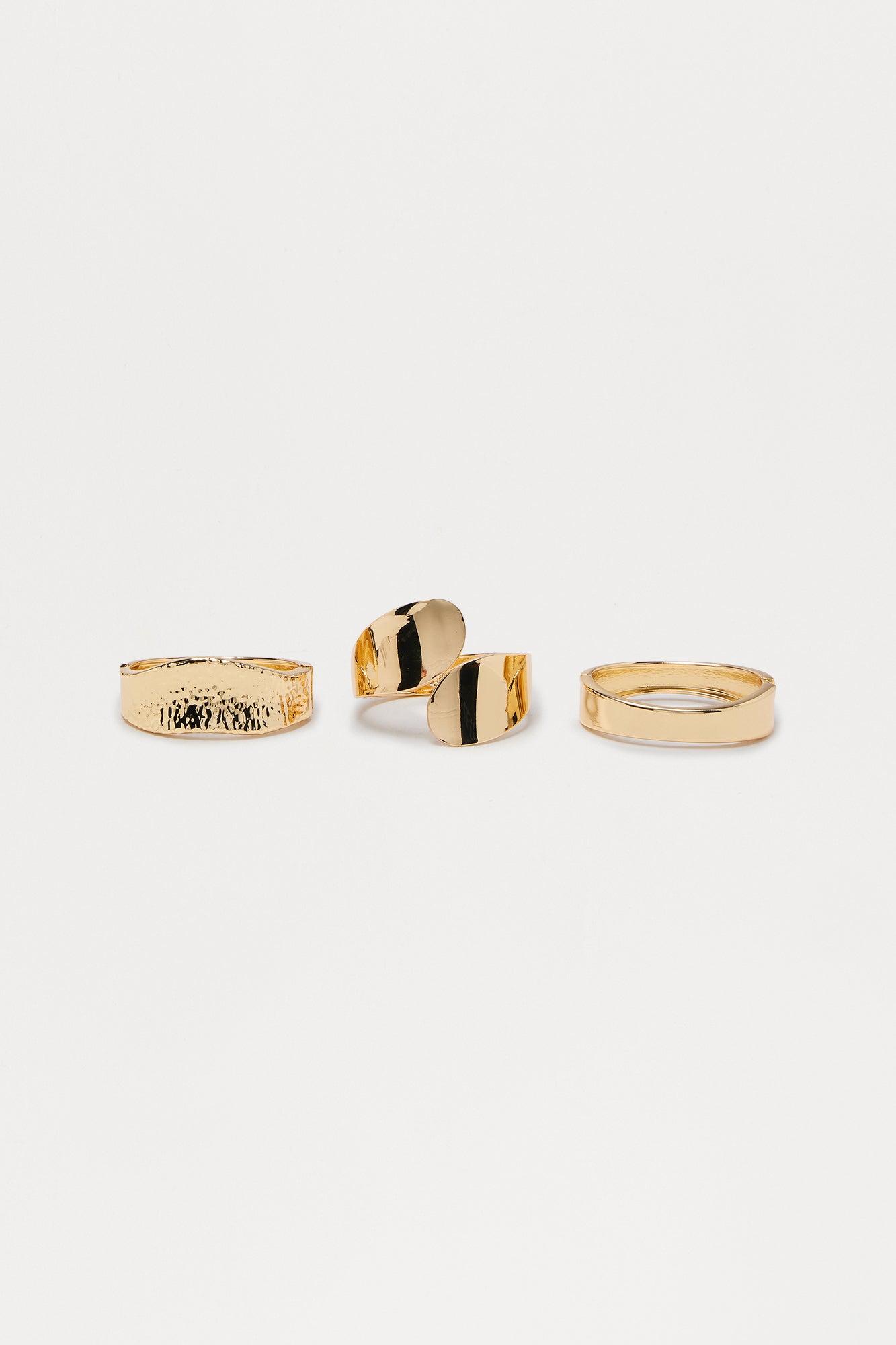 Rich Spirit 3 Piece Bracelet Set - Gold Product Image