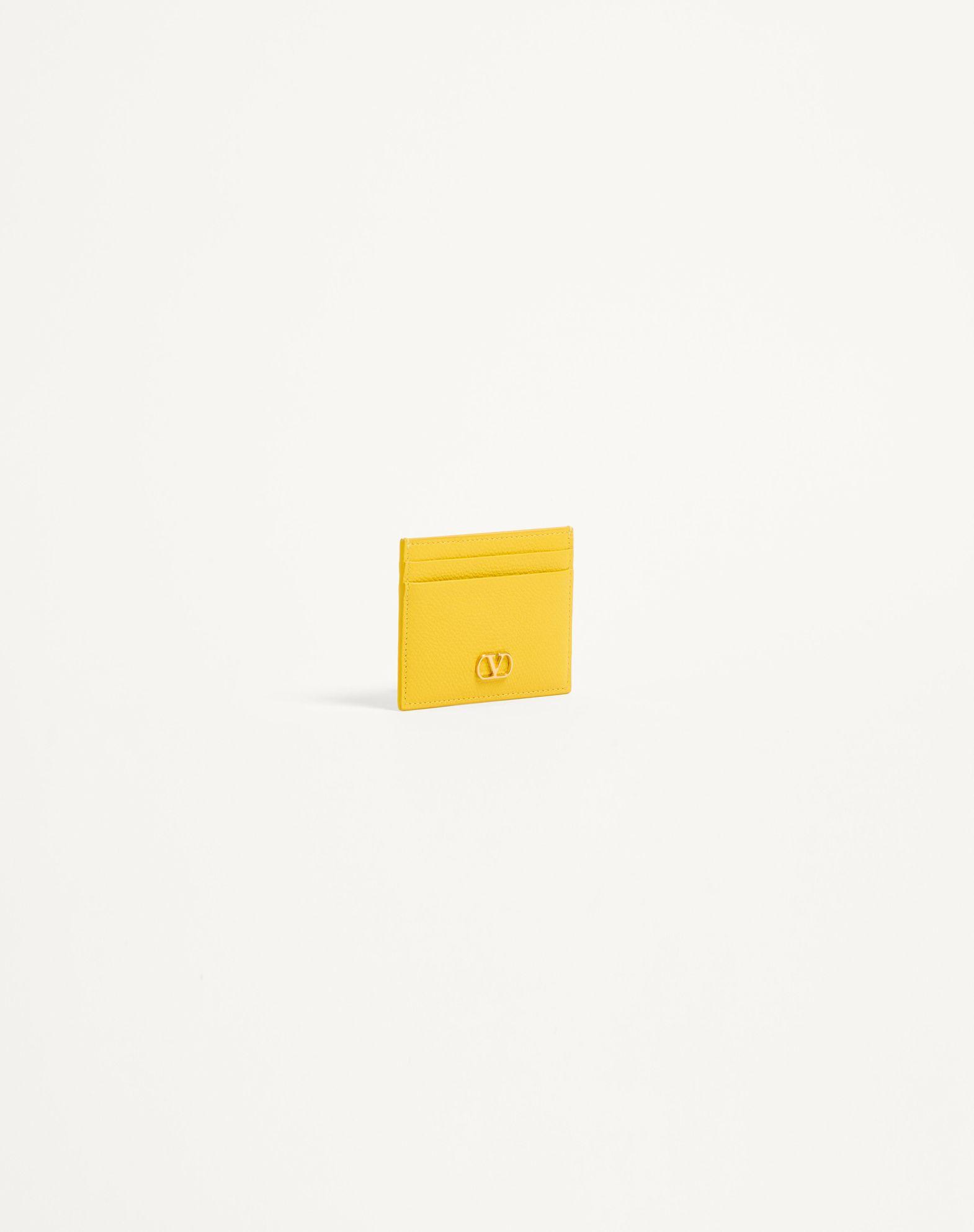Vlogo Signature Grainy Calfskin Card Holder Product Image