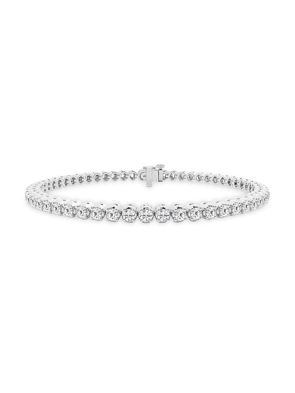 Womens 14K White Gold & Diamond Prong-Set Tennis Bracelet/1.00-12.00 TCW Product Image