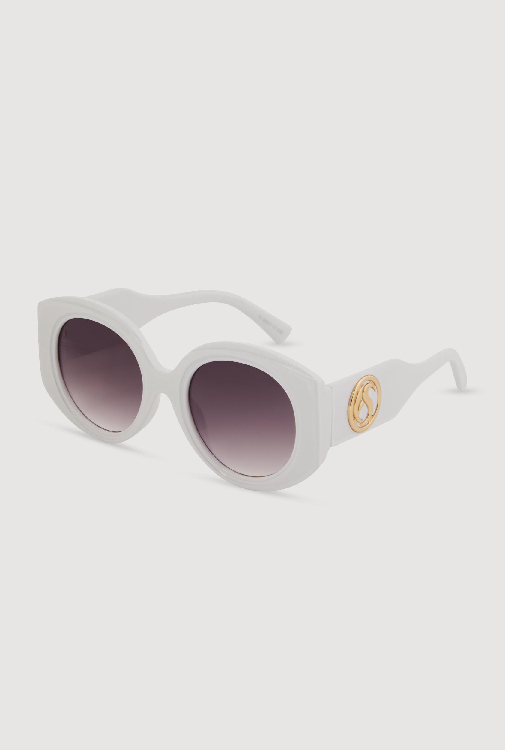 Retro Oversized Round Frame Sunglasses Unisex Product Image