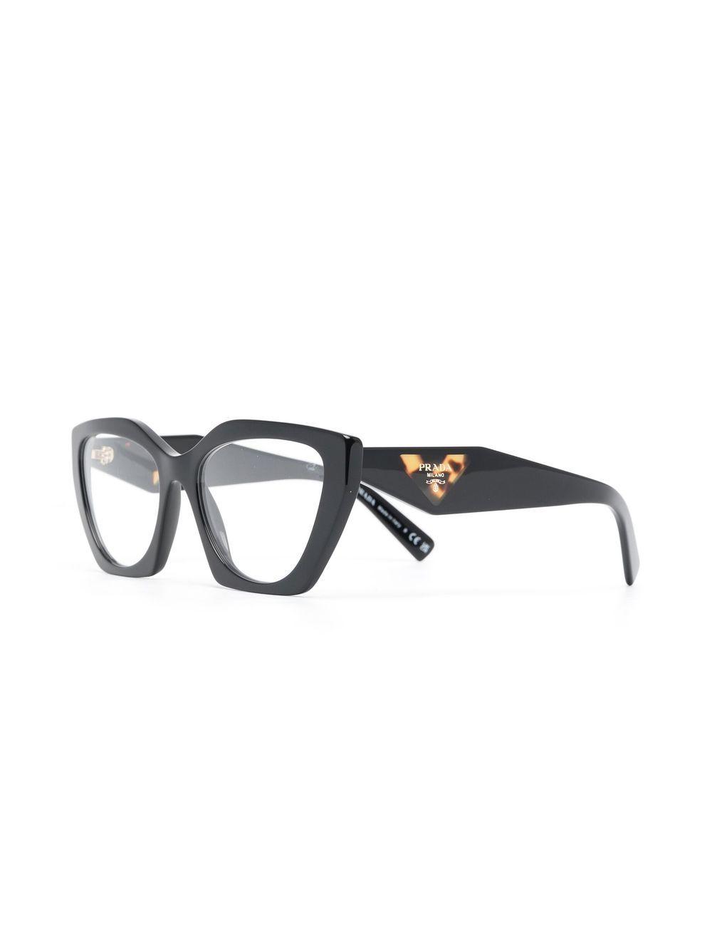 logo-engraved cat-eye glasses Product Image