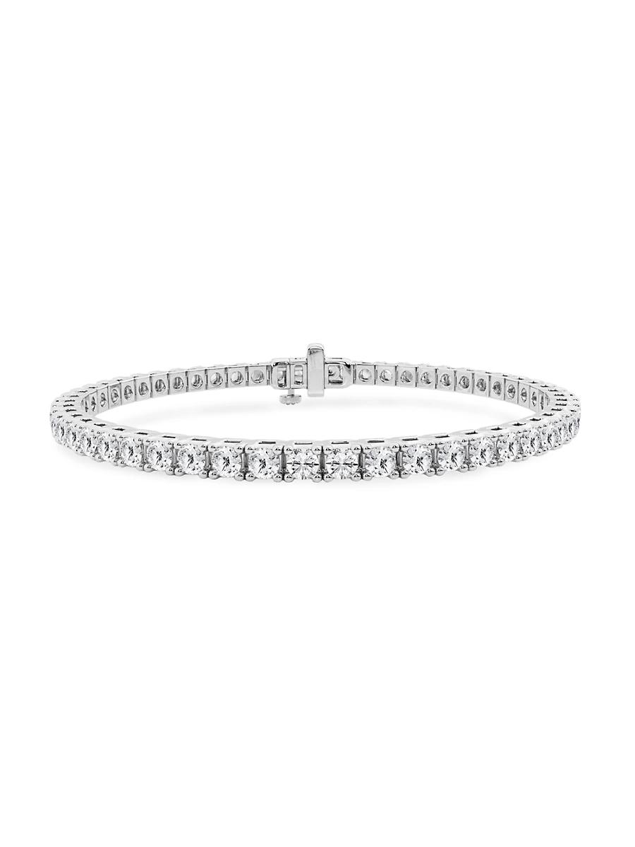 Womens Platinum & Round Lab-Grown Diamond 4-Prong Tennis Bracelet/5.00-20.00 TCW Product Image