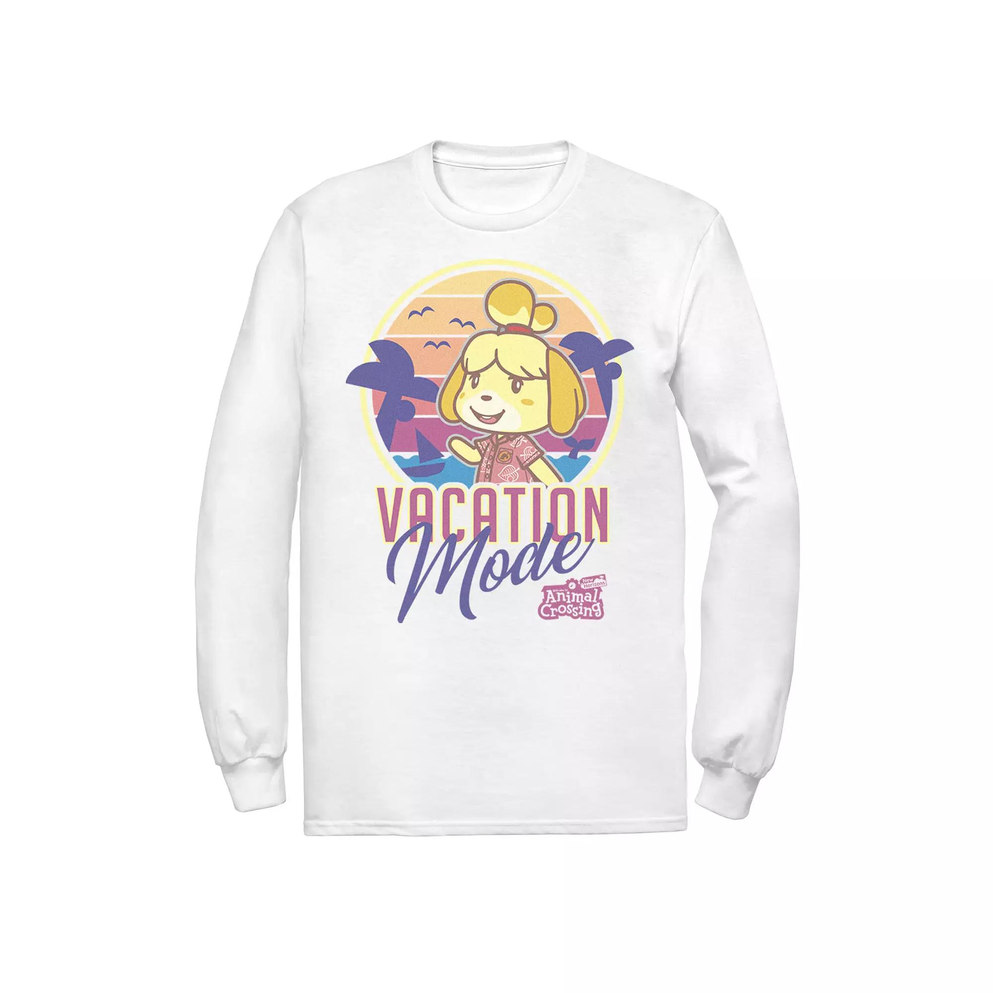 Men's Animal Crossing New Horizons Isabelle Vacation Mode Tee, Size: Large, White Product Image