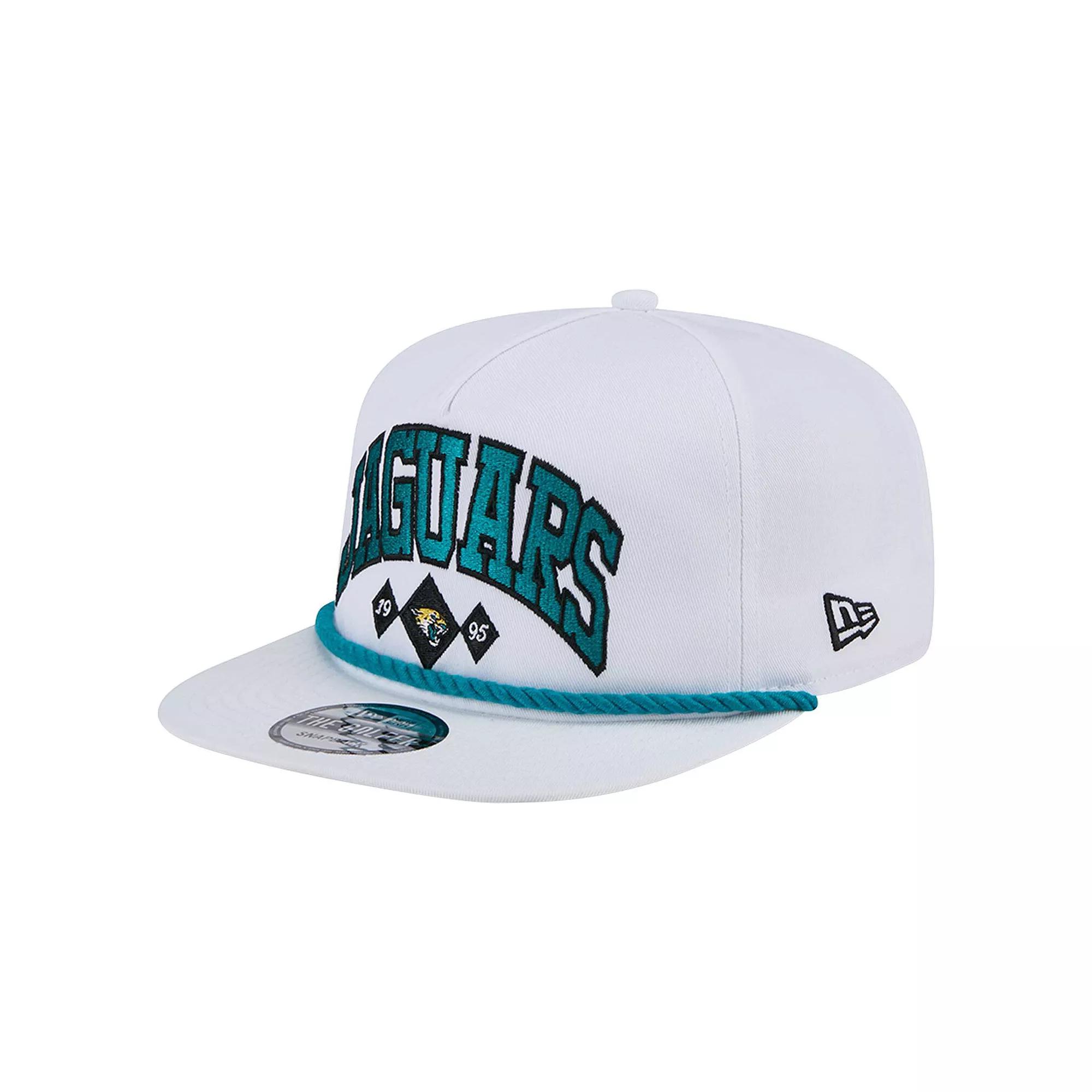 Men's New Era White Jacksonville Jaguars Diamond Golfer Snapback Hat Product Image