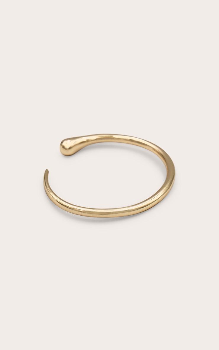 Gold Simple Smooth Curve Bangle Product Image