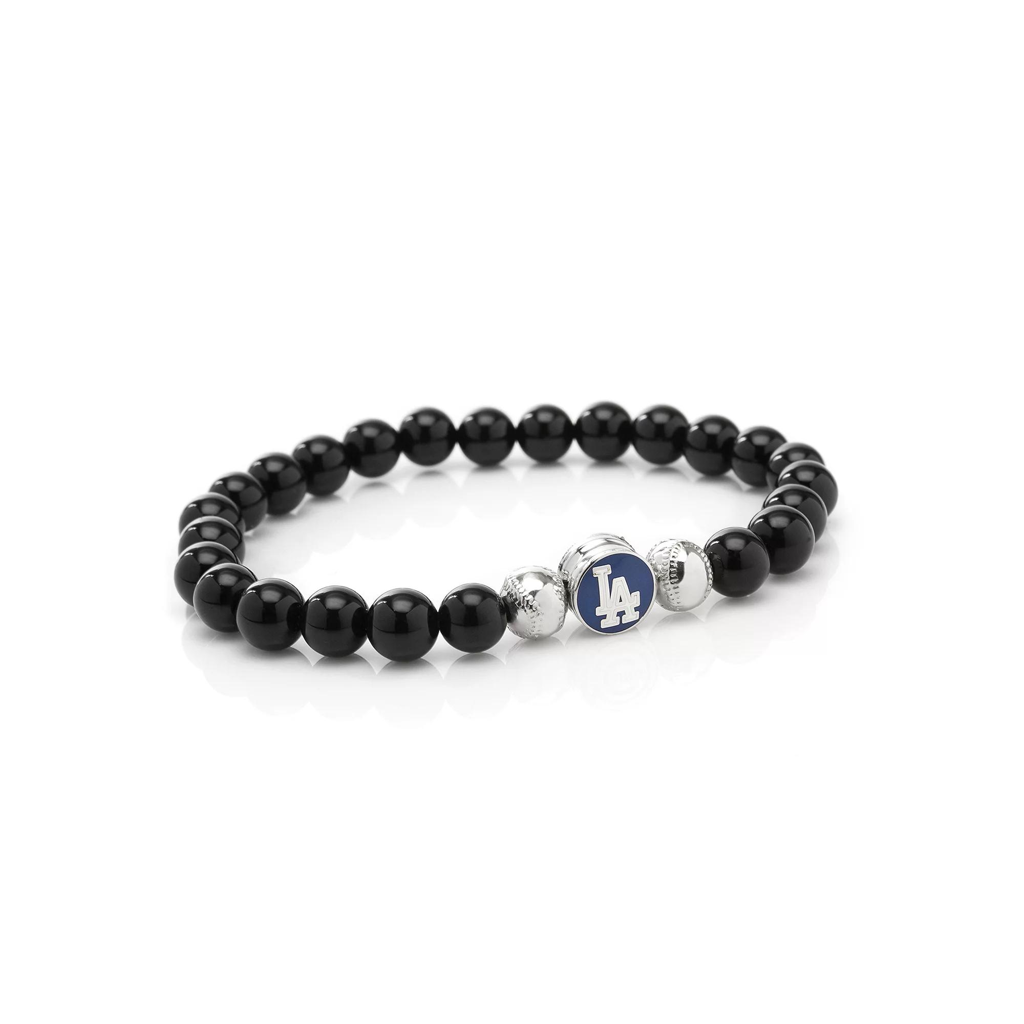 Men's Cuff Links, Inc. LA Dodgers Bracelet, Black Product Image