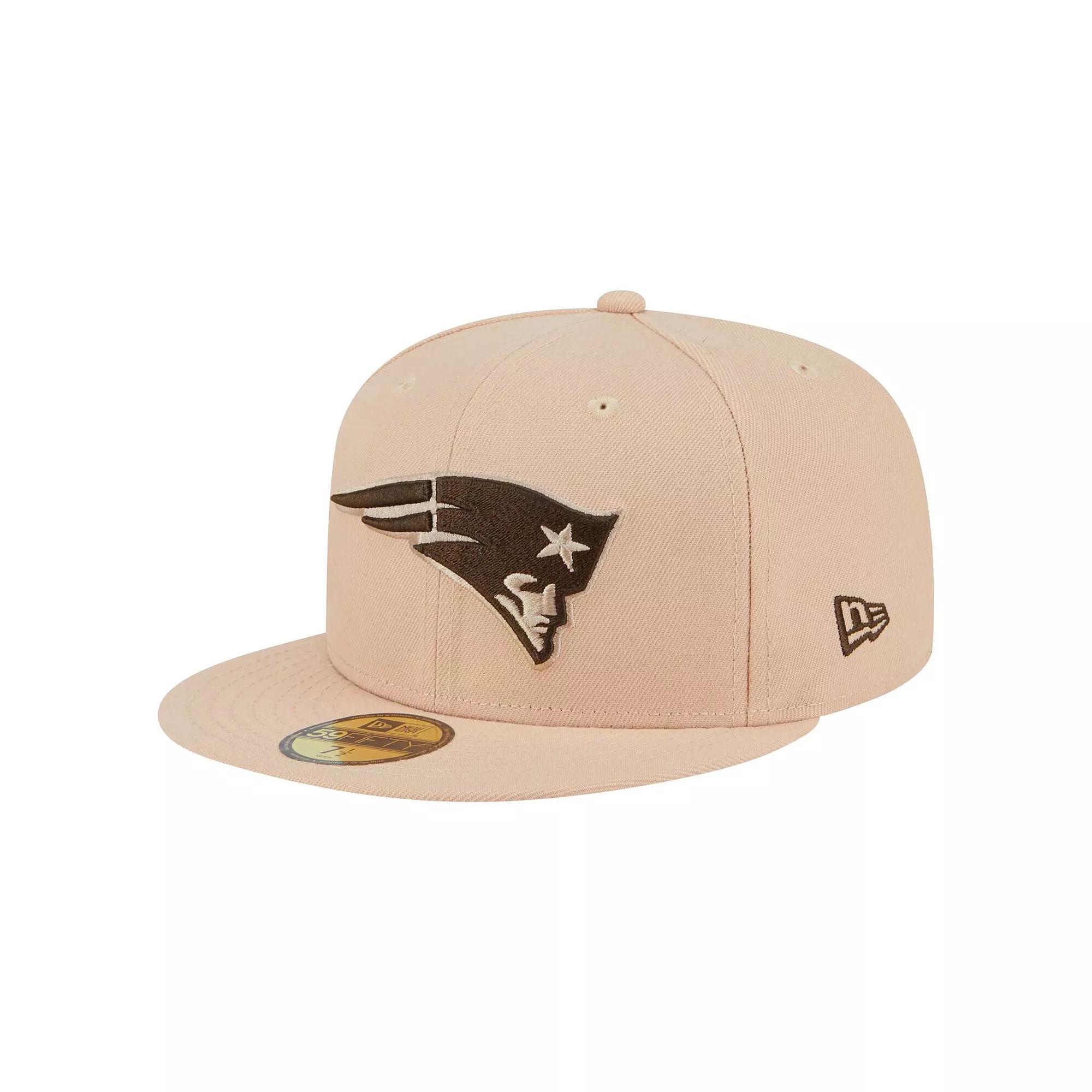 Men's New Era Tan New England Patriots Candied Pecan 59FIFTY Fitted Hat,  Product Image