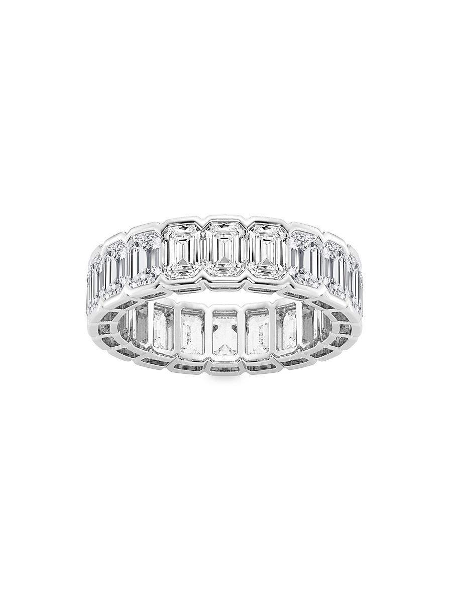 Womens Platinum & Emerald-Cut Natural Diamond Eternity Band/3.00-5.00 TCW Product Image