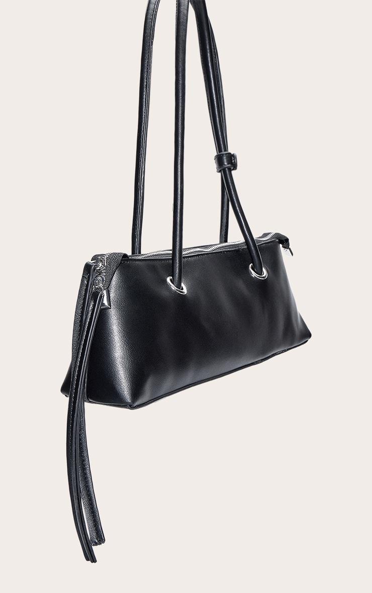 Black Elongated Handle Shoulder Bag Product Image