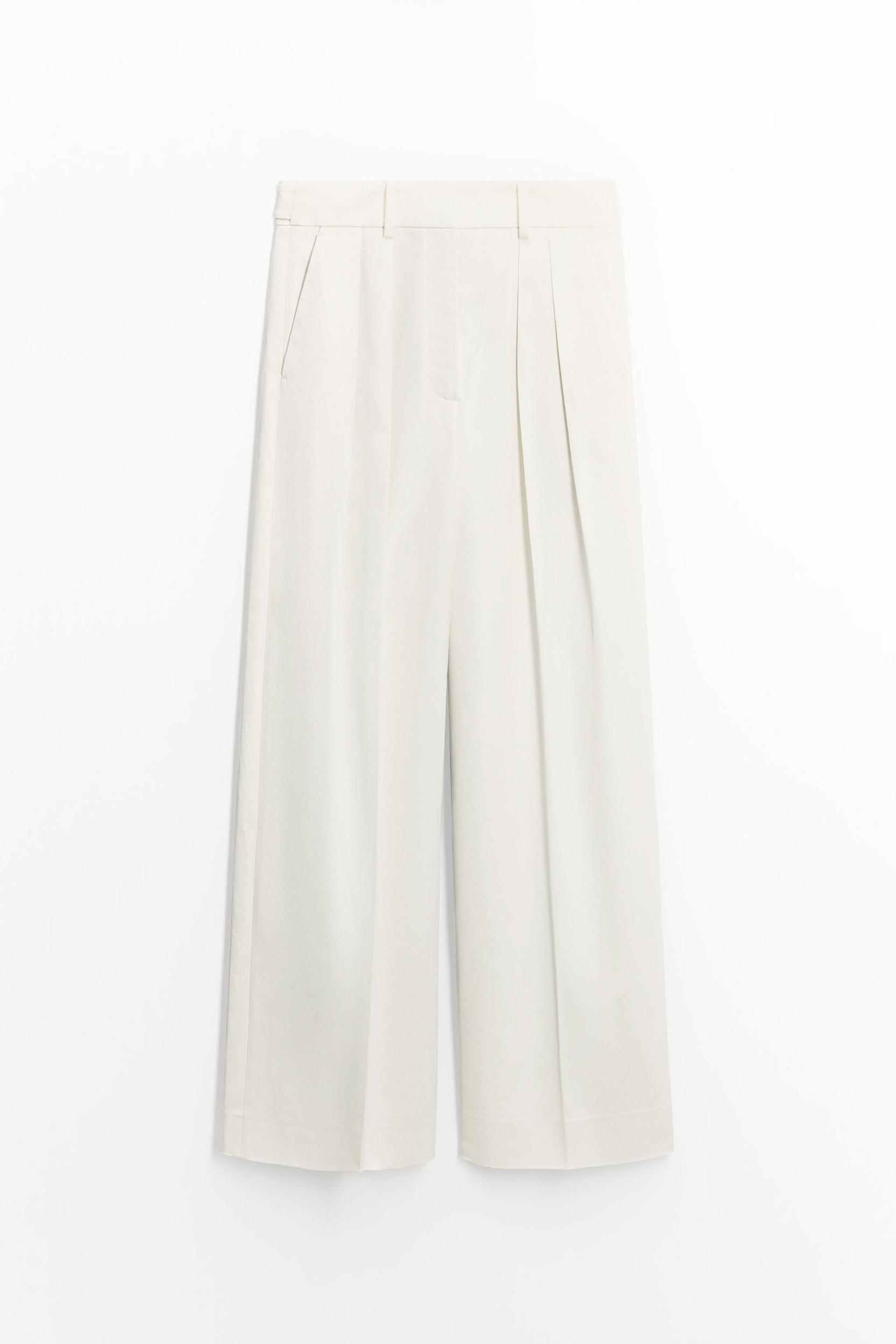 ZW COLLECTION TWILL PLEATED PANTS Product Image
