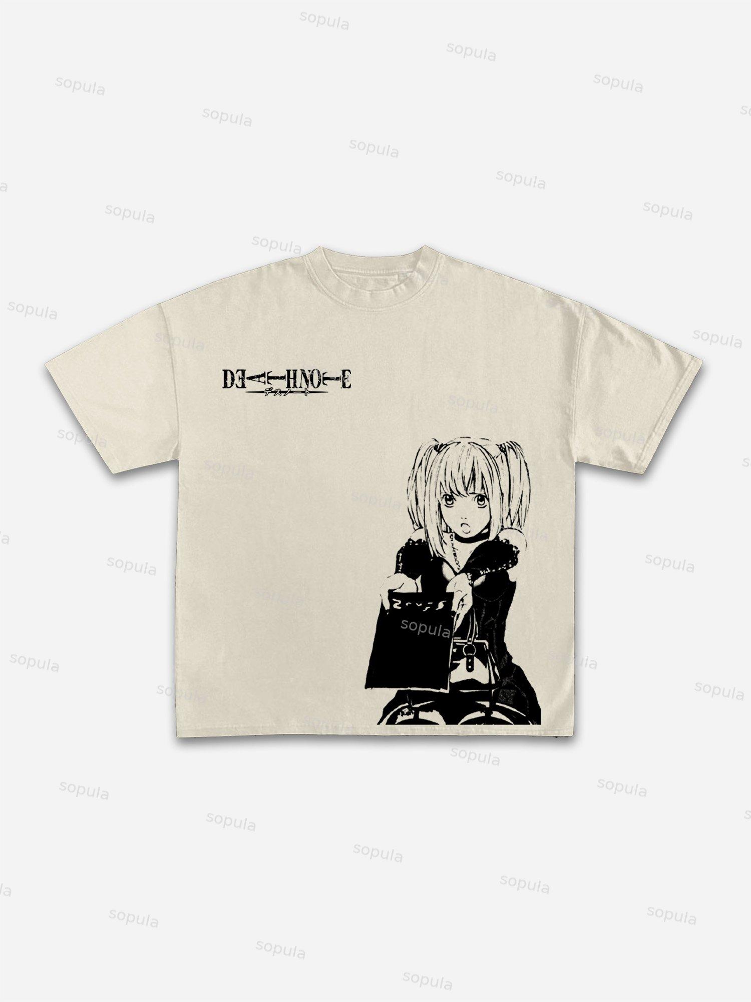 Death Note Manga Graphic Cotton T-shirt Product Image