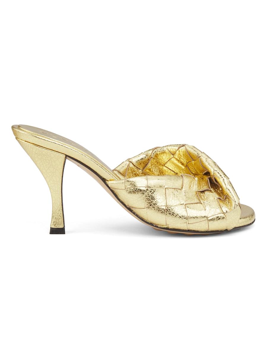 Womens Blink 80MM Metallic Intrecciato Leather Sandals Product Image