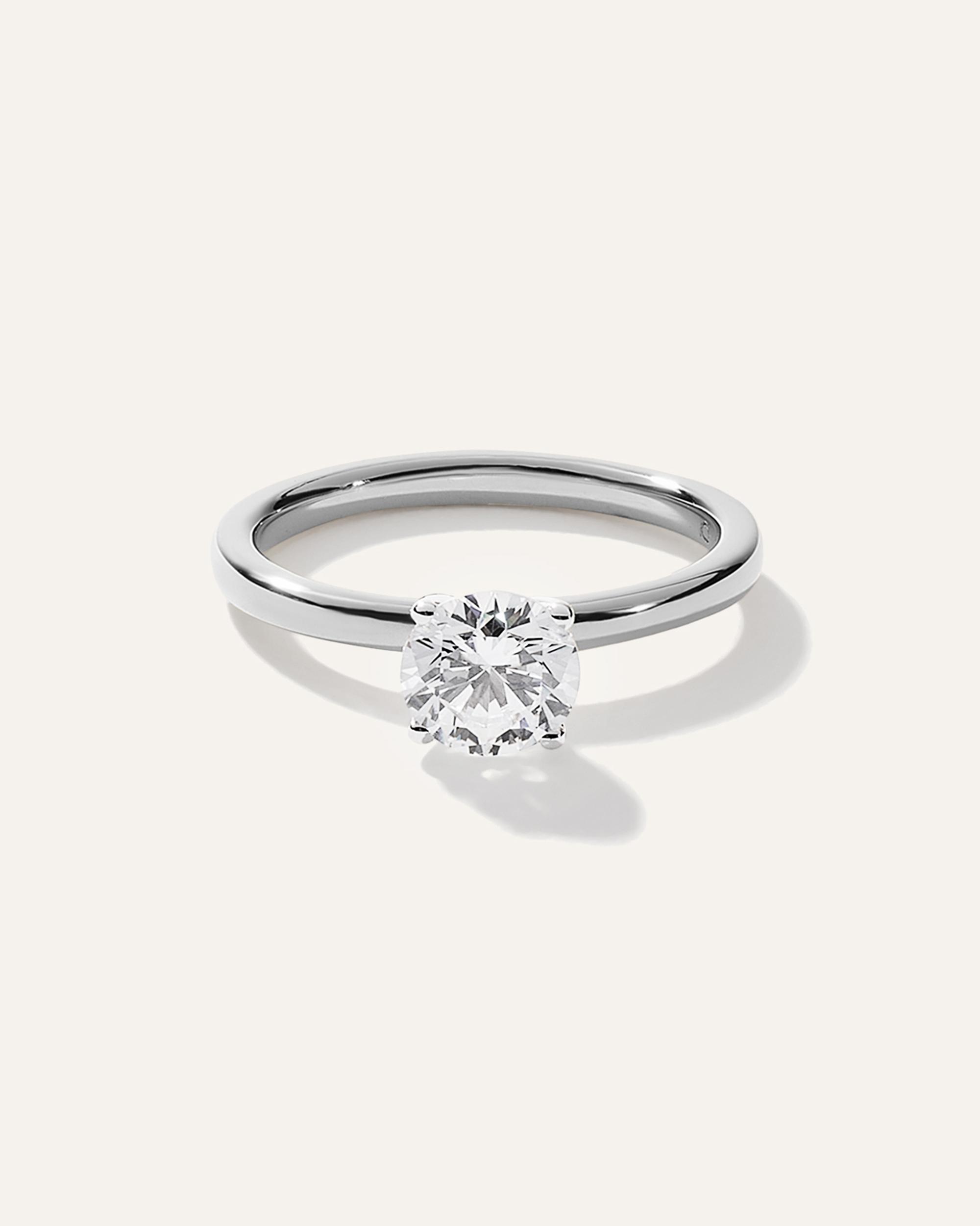 Quince | Women's Lab Grown Diamond Round Comfort Fit Engagement Ring Product Image