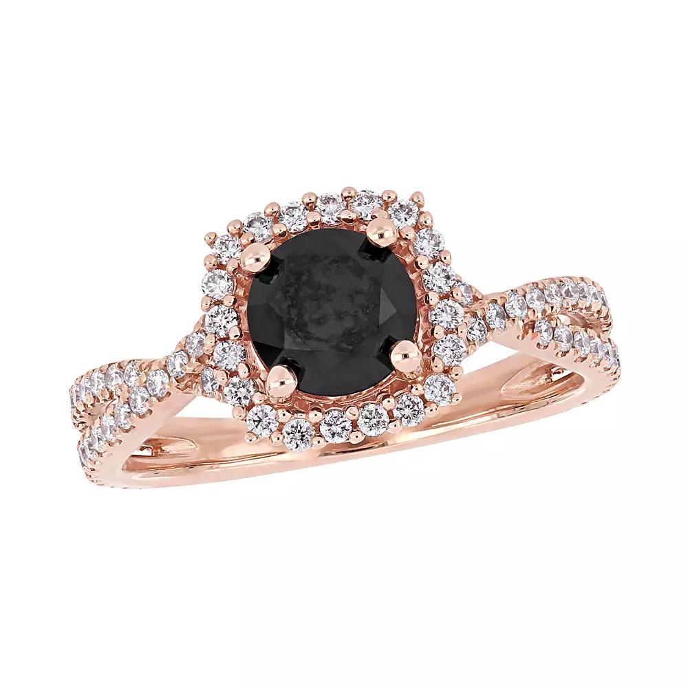 Stella Grace 14l Rose Gold 1 1/2 Carat T.W. Black & White Diamond Ring, Women's,  Product Image