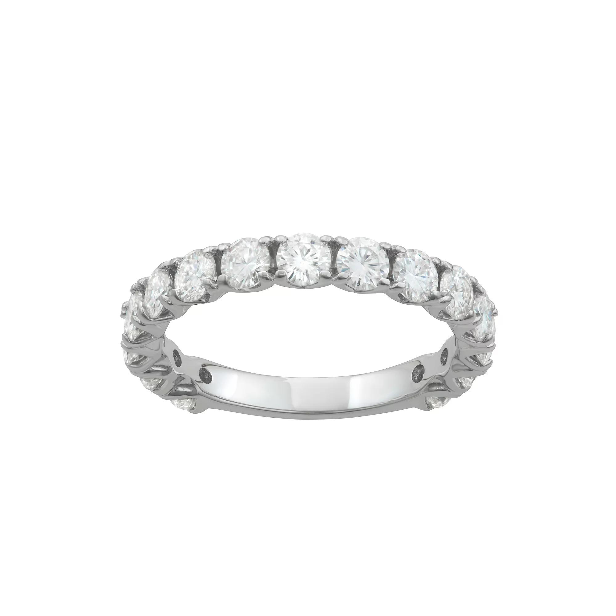 Charles & Colvard 14k Gold 1 1/2 Carat T.W. Lab-Created Moissanite Wedding Band, Women's, Size: 5, White Product Image