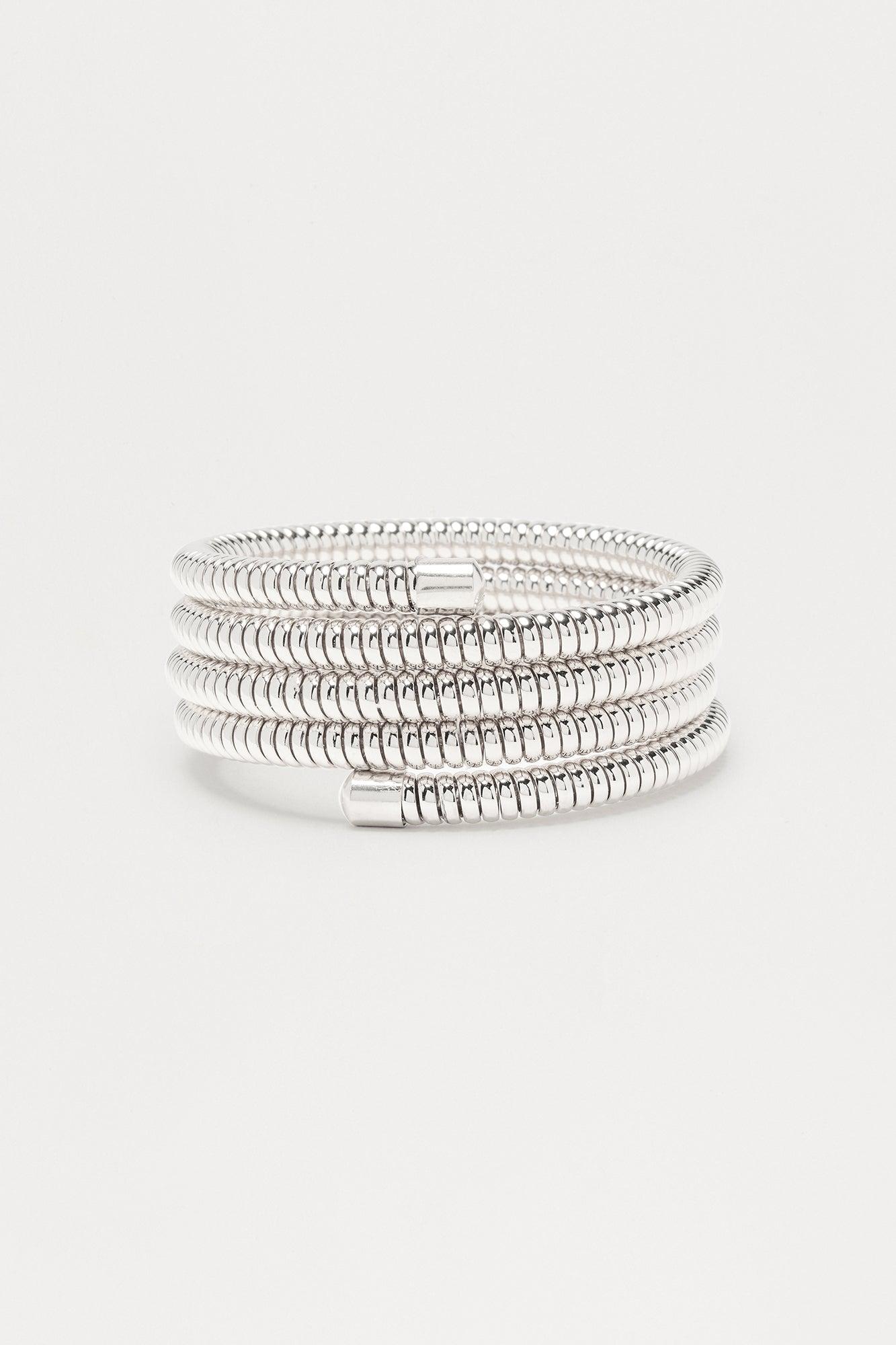 Coiled Carrier Bracelet - Silver Female Product Image