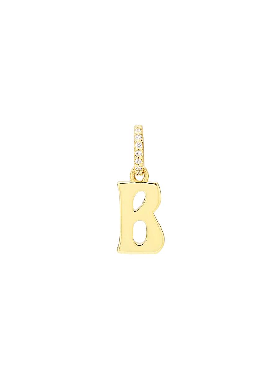 Womens Alphabet 14K Yellow Gold & 0.045 TCW Diamond Letter Charm Product Image