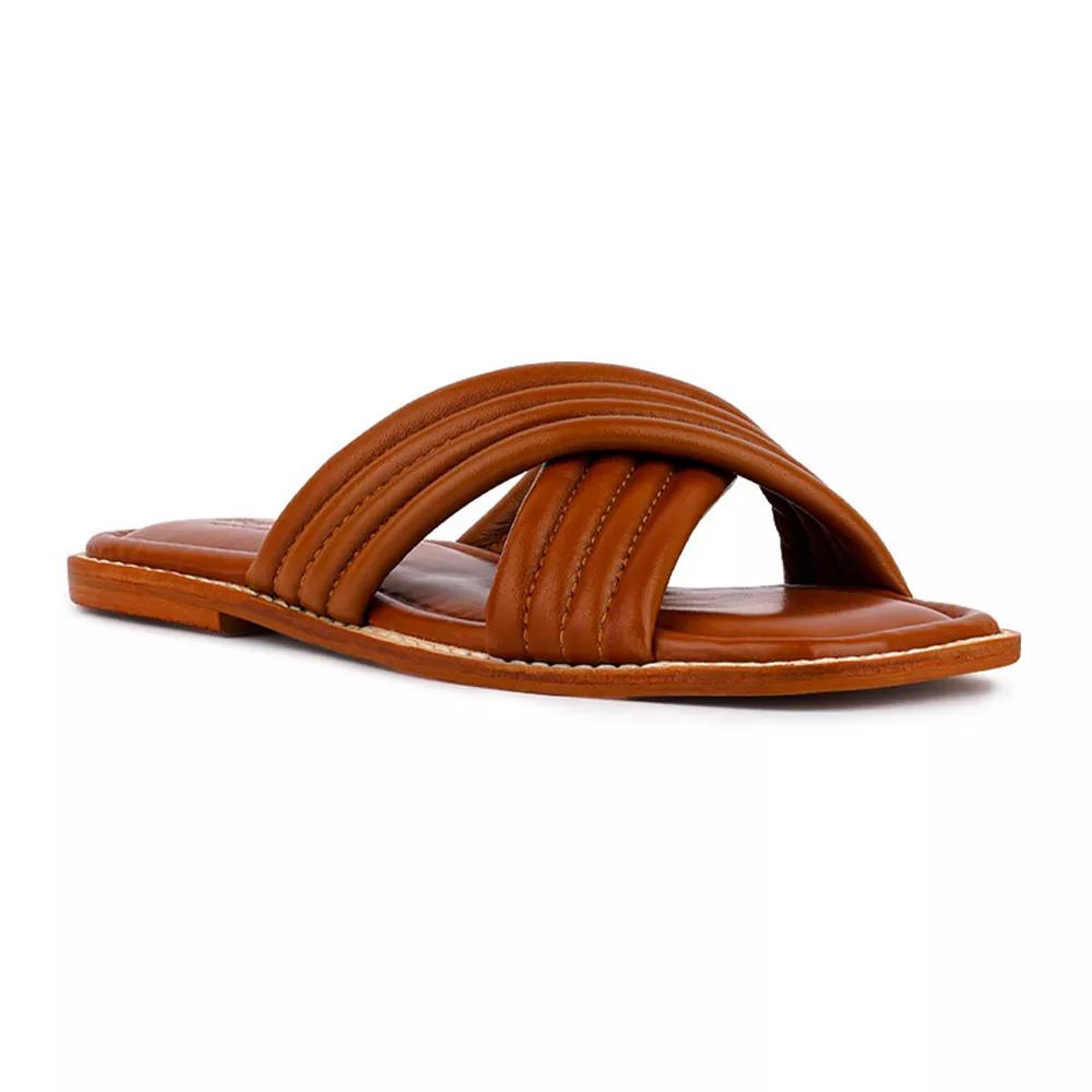 Rag & Co Eura Women's Leather Slide Sandals,  Product Image