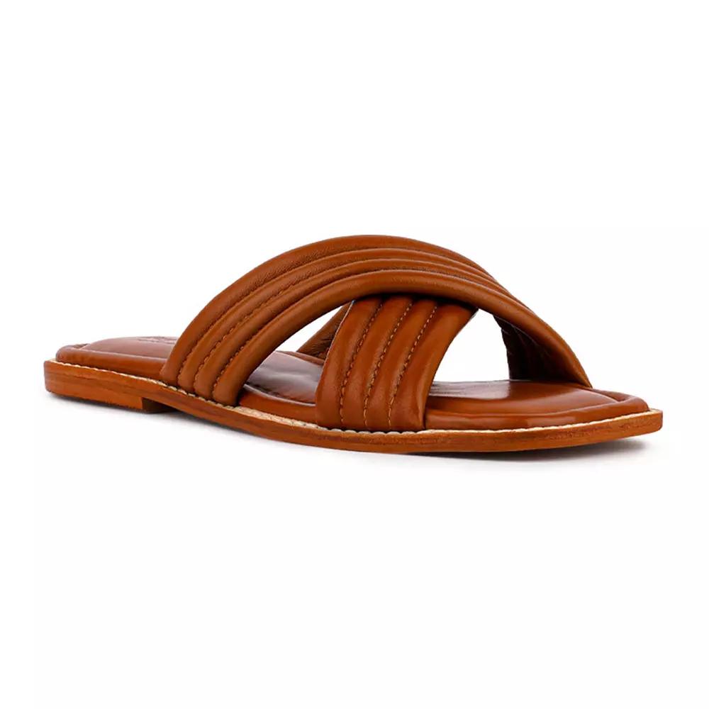 Rag & Co Eura Women's Leather Slide Sandals,  Product Image
