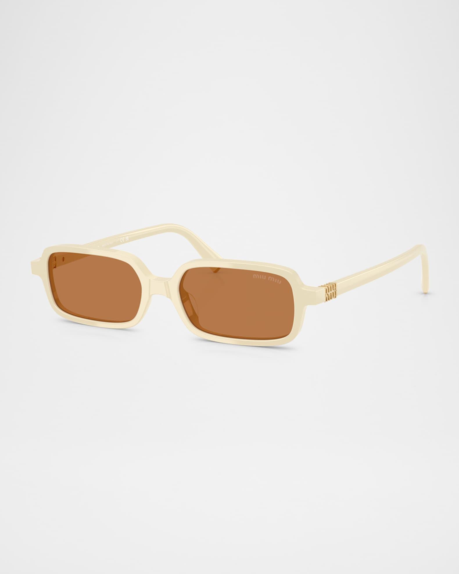 MU 11ZSF Acetate Rectangular Sunglasses Product Image