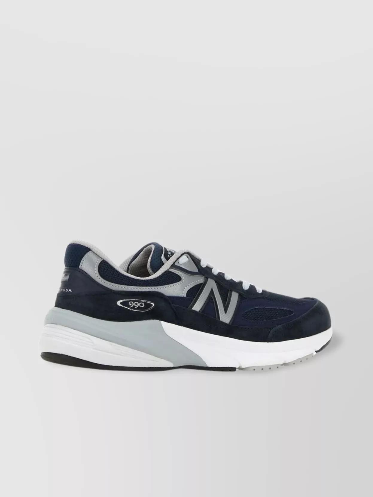 NEW BALANCE Printed Suede Mesh Sneakers With Cushioned Sole In White Product Image