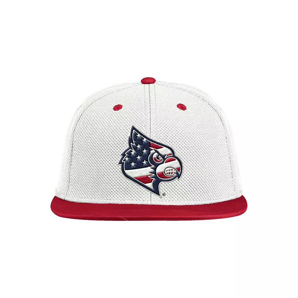 Men's adidas White Louisville Cardinals On-Field Baseball Fitted Hat, Size: 7 5/8 Product Image