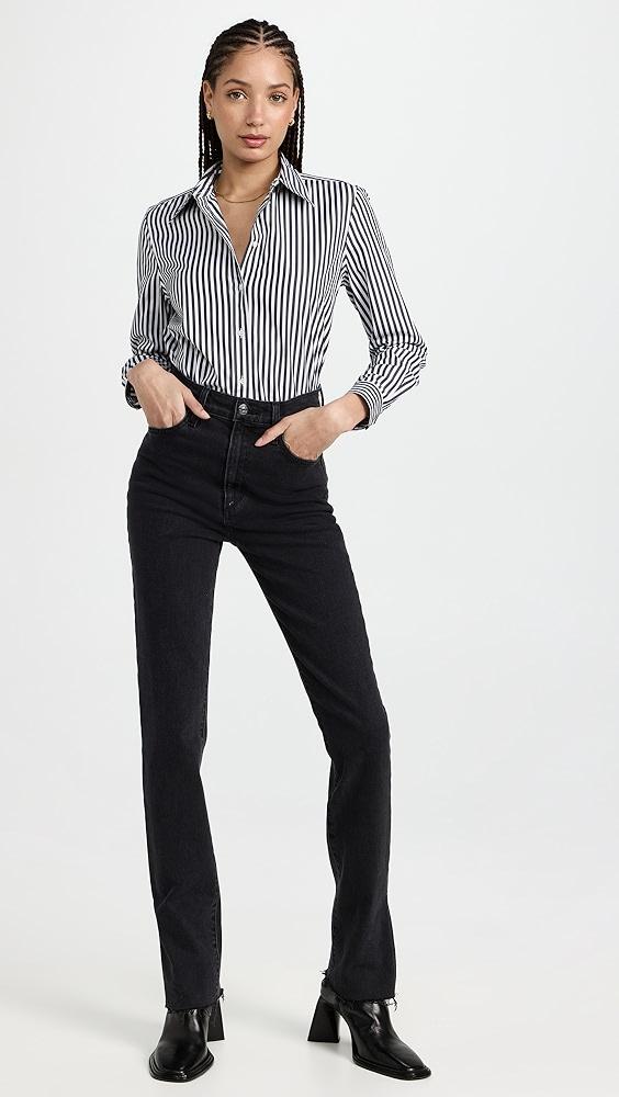 Favorite Daughter Valentina Super High Rise Tower Jeans with Slit Hem | Shopbop Product Image
