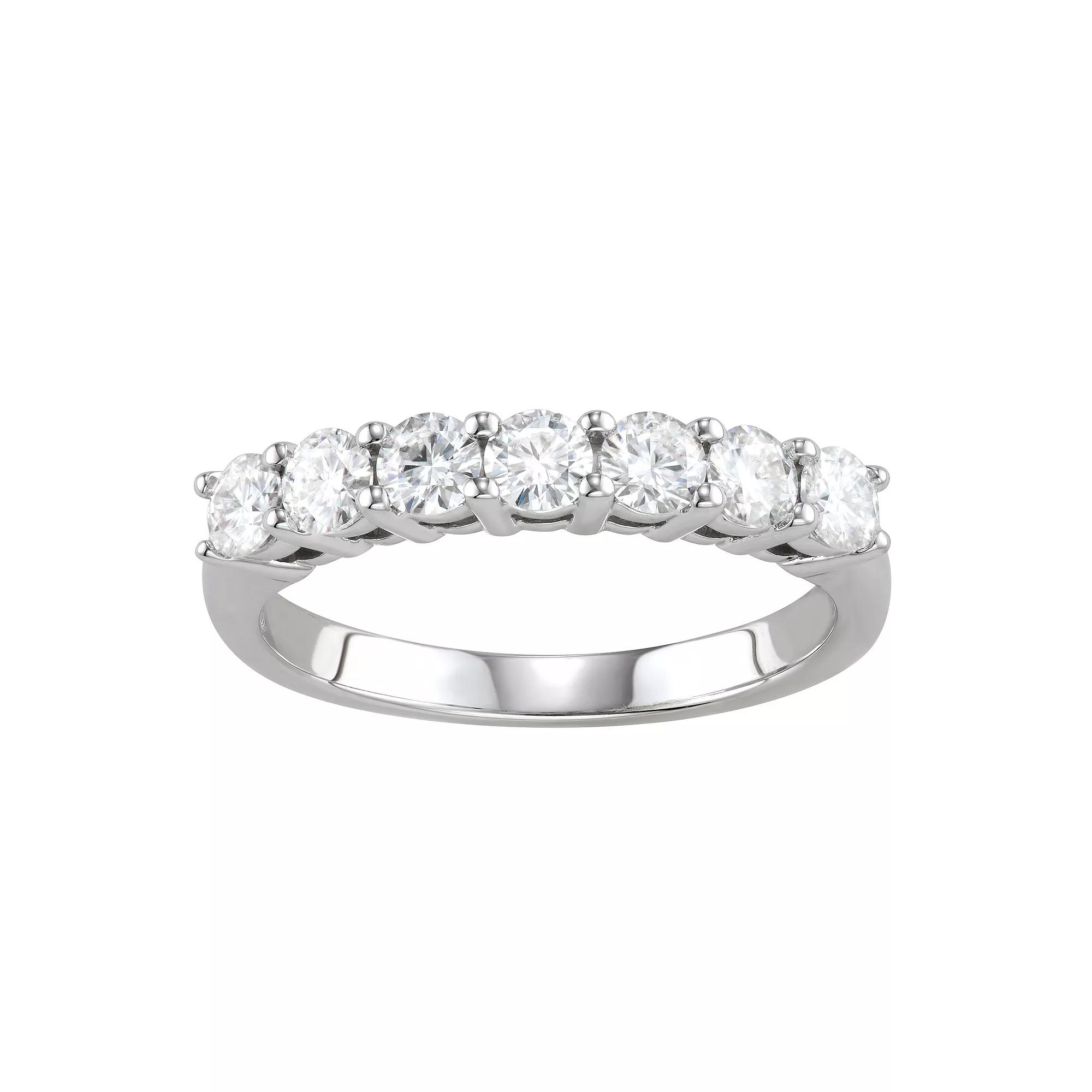 Charles & Colvard 14k Gold 3/4 Carat T.W. Lab-Created Moissanite Anniversary Band, Womens White Product Image