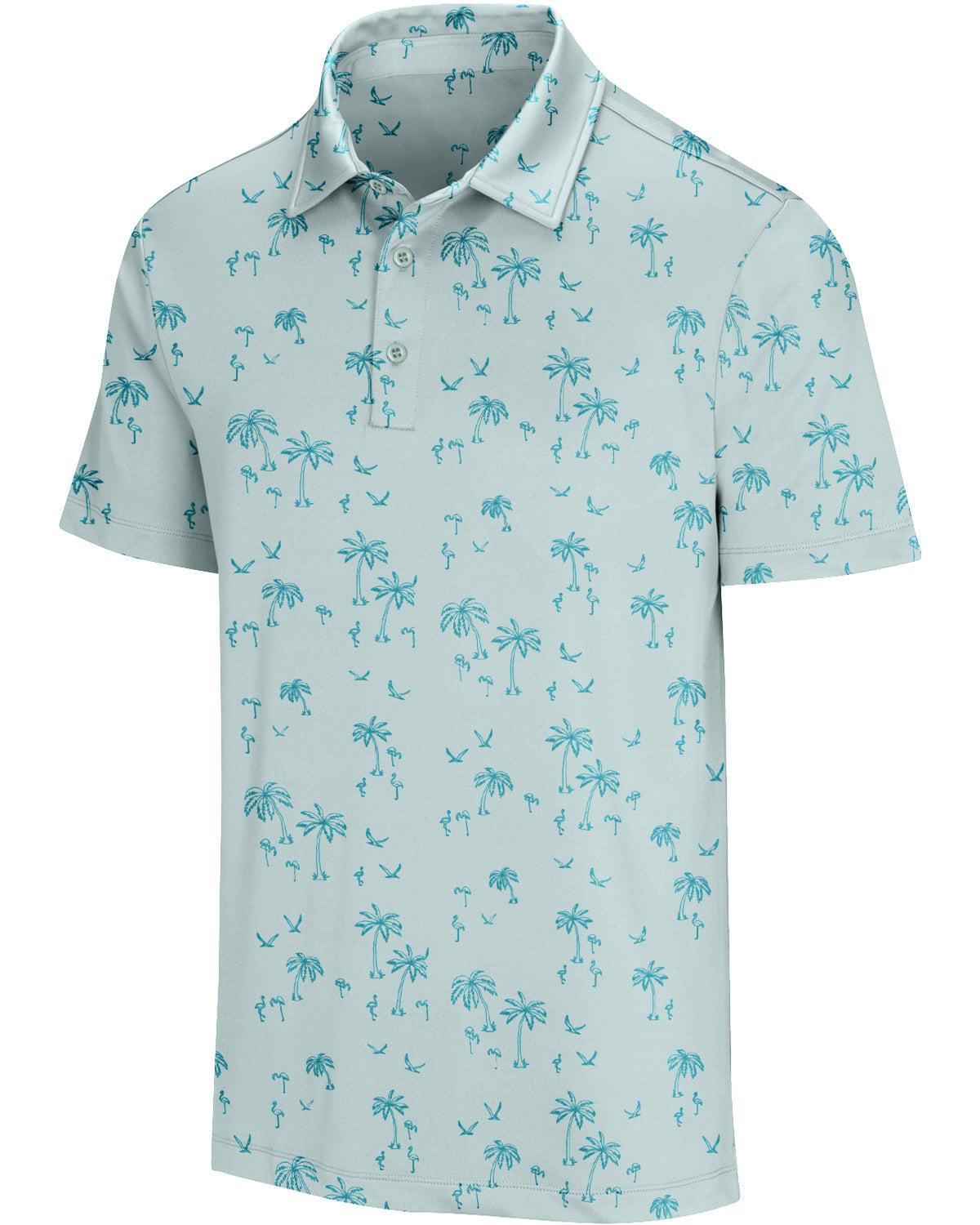 Three Sixty Six Men’s Print Golf Polos Male Product Image