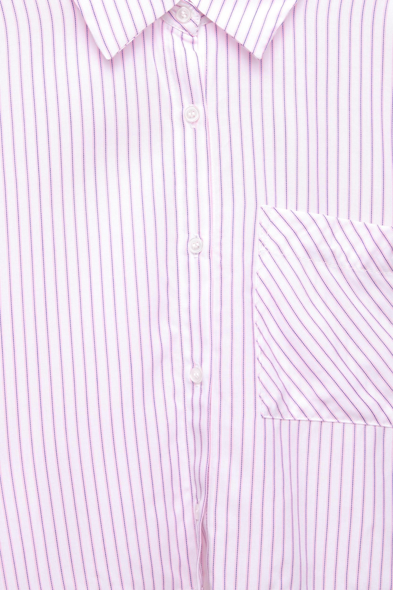 Striped cropped shirt Product Image
