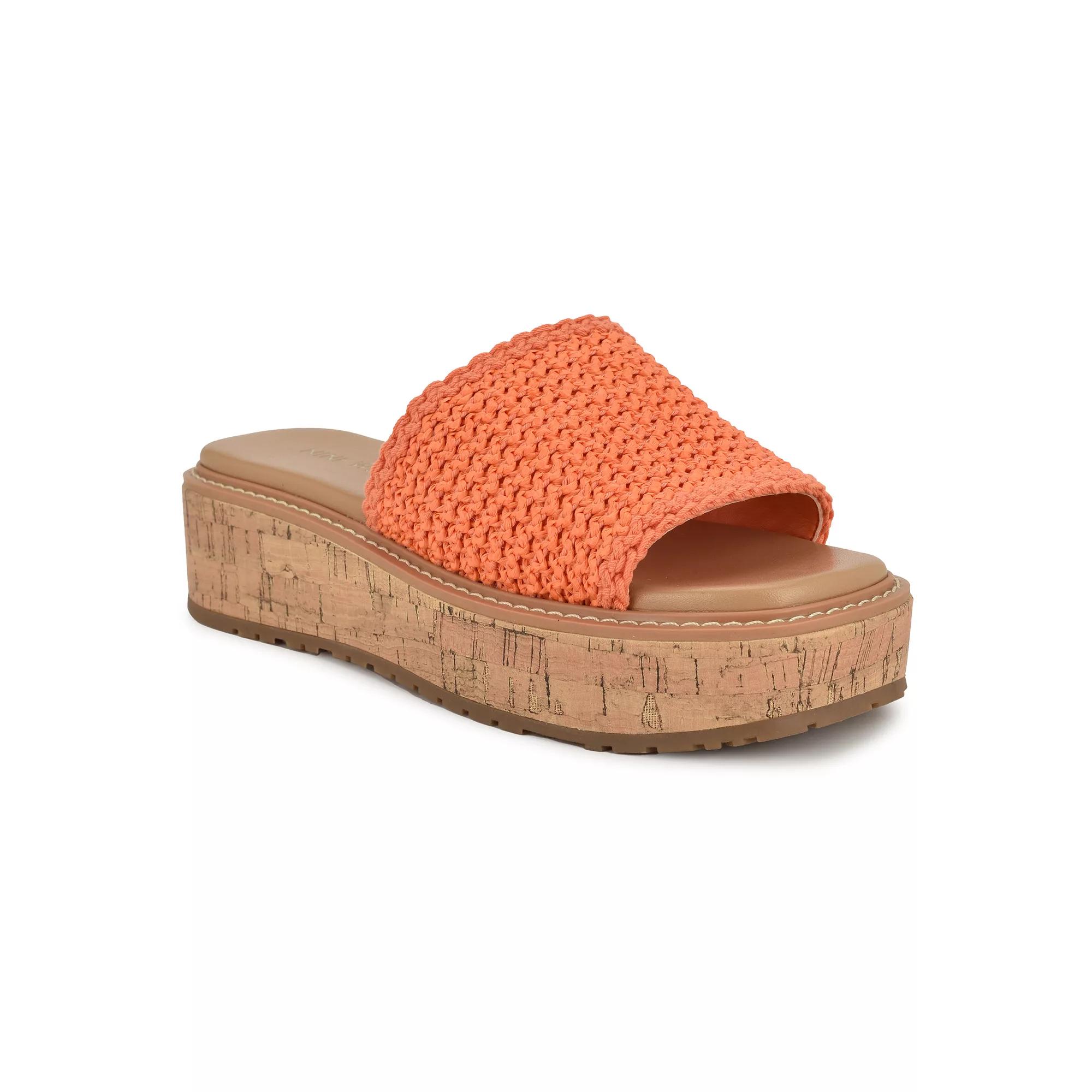 Nine West Keller Women's Slip-On Sqaure Toe Casual Sandals,  Product Image