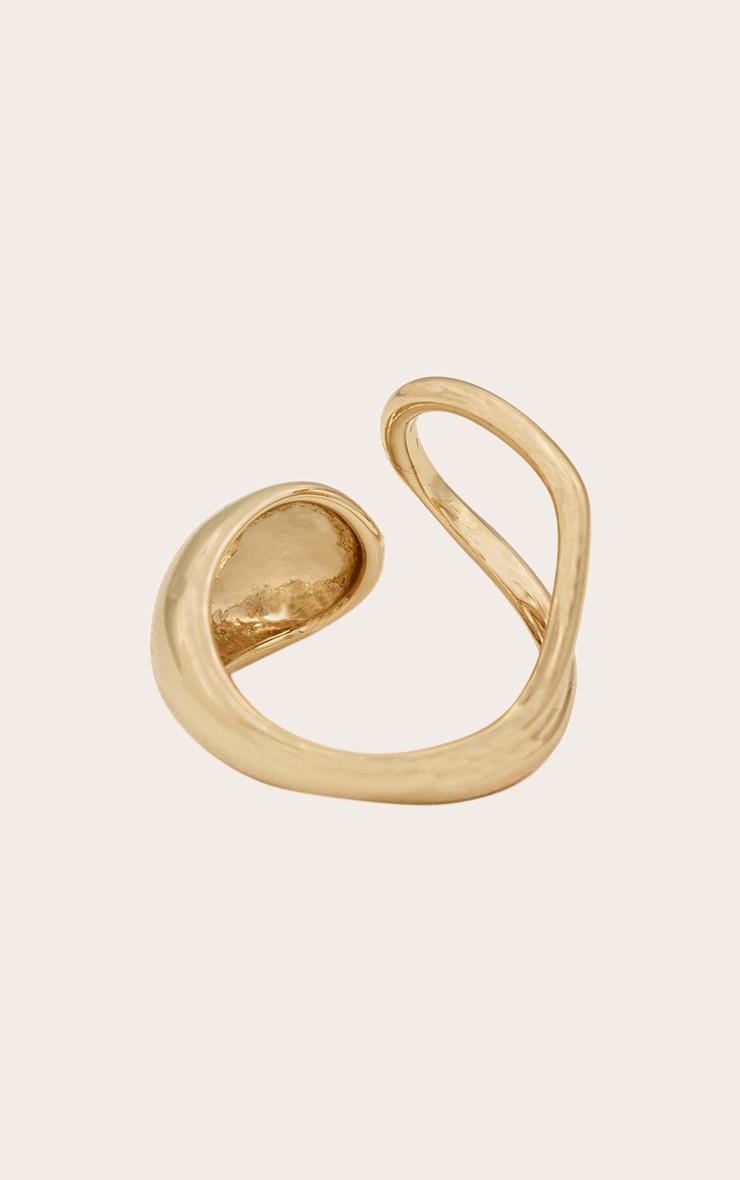 Gold Plated Smooth Asymmetrical Ring Product Image