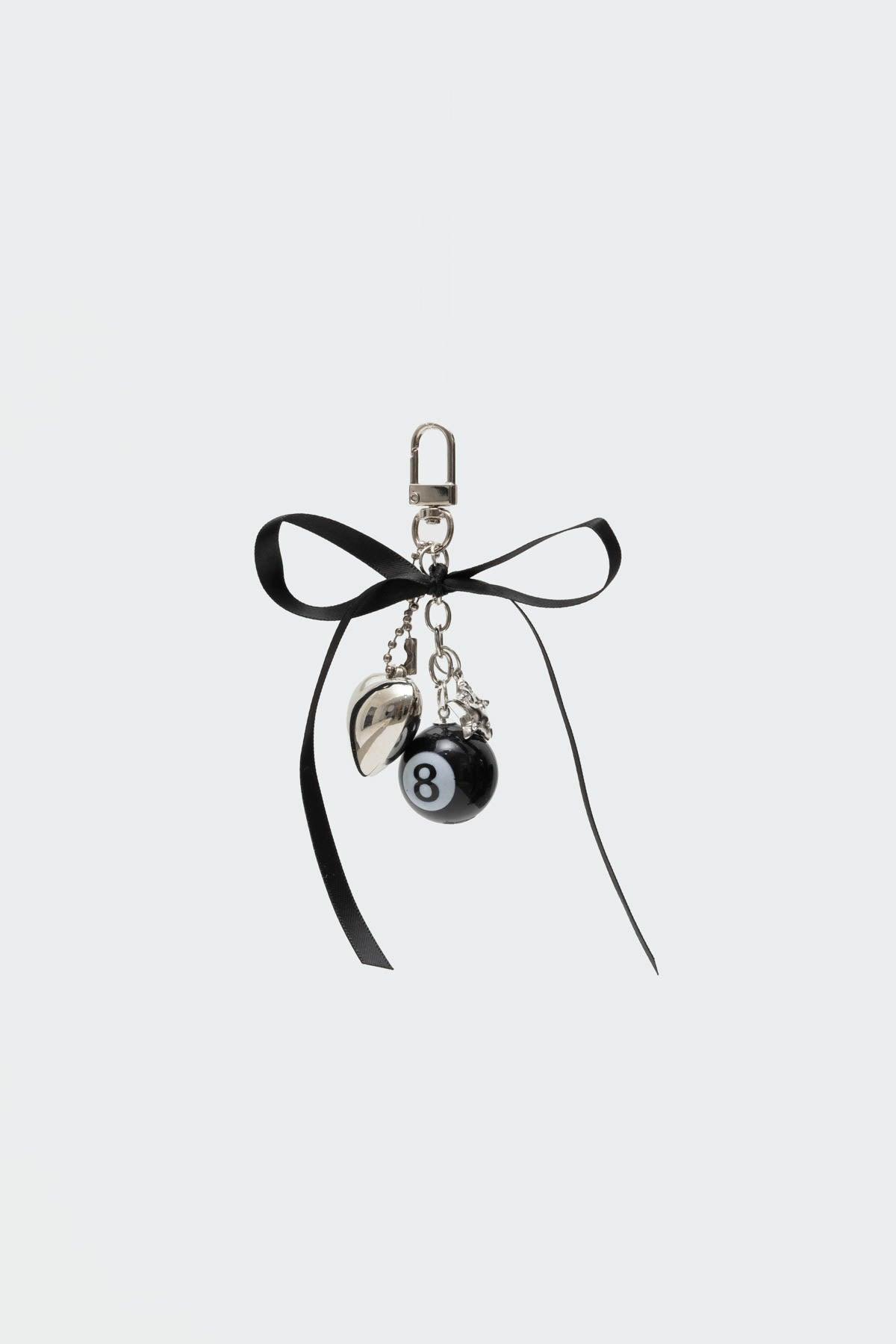 8 Ball & Heart Keychain Product Image