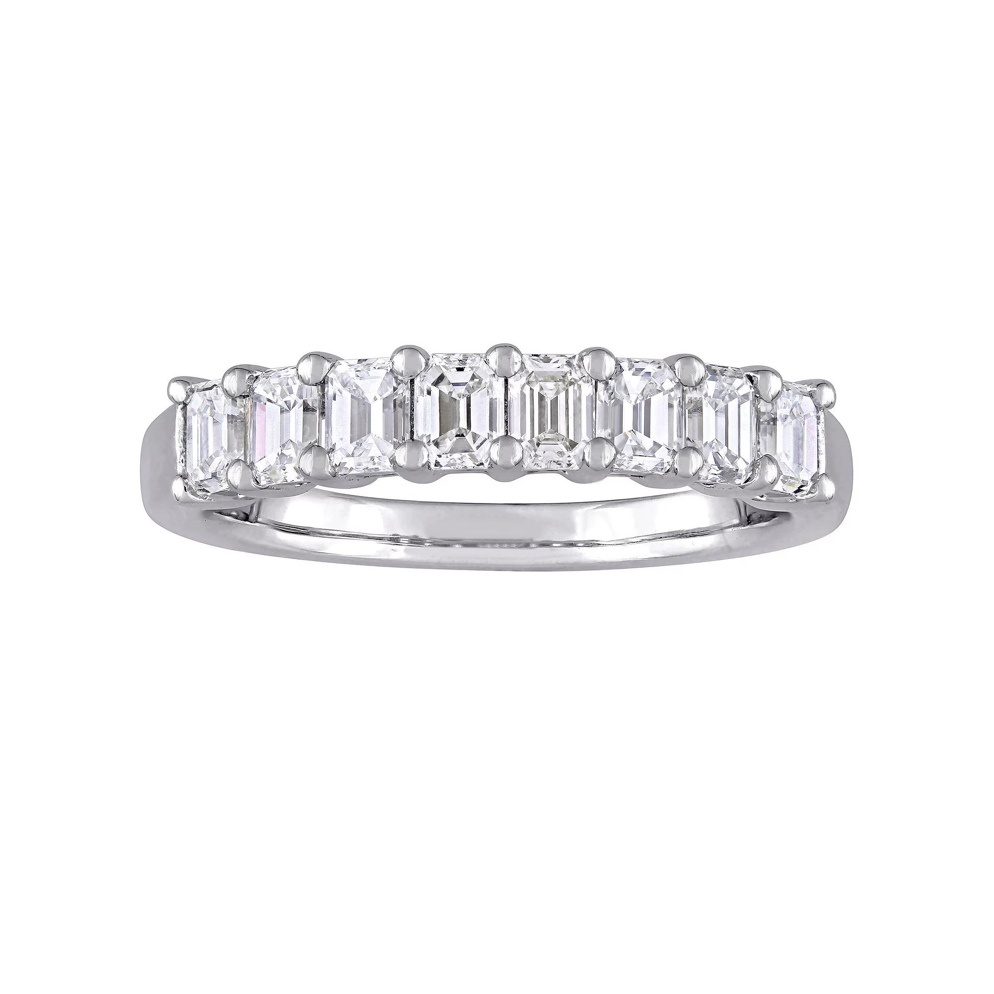 Stella Grace 14k White Gold 1 Carat T.W. Diamond Semi-Eternity Band Ring, Womens 14k Whgold Product Image