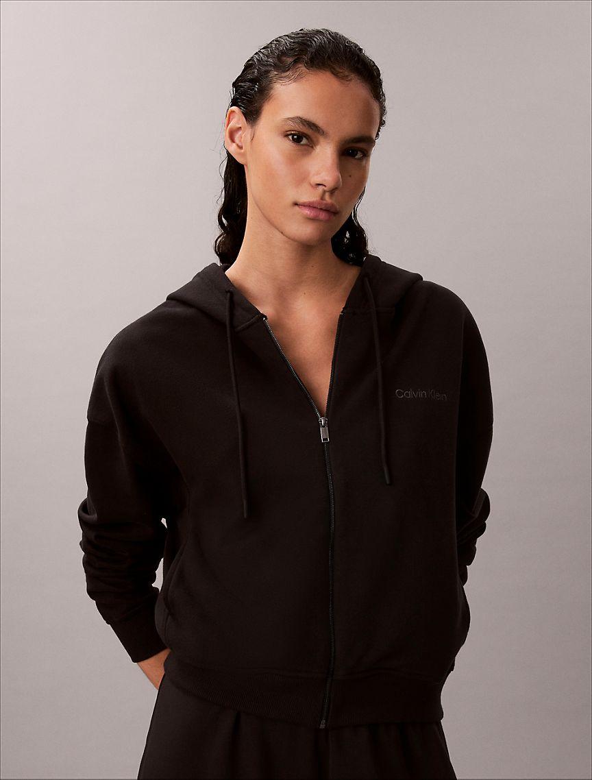 Cotton Blend Terry Relaxed Sleep Hoodie Product Image